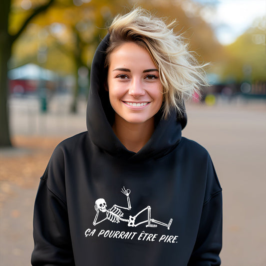 HOODIE | Ça pourrait être pire. - Coton Ouaté à Capuchon - Petite Gazelle Atelier