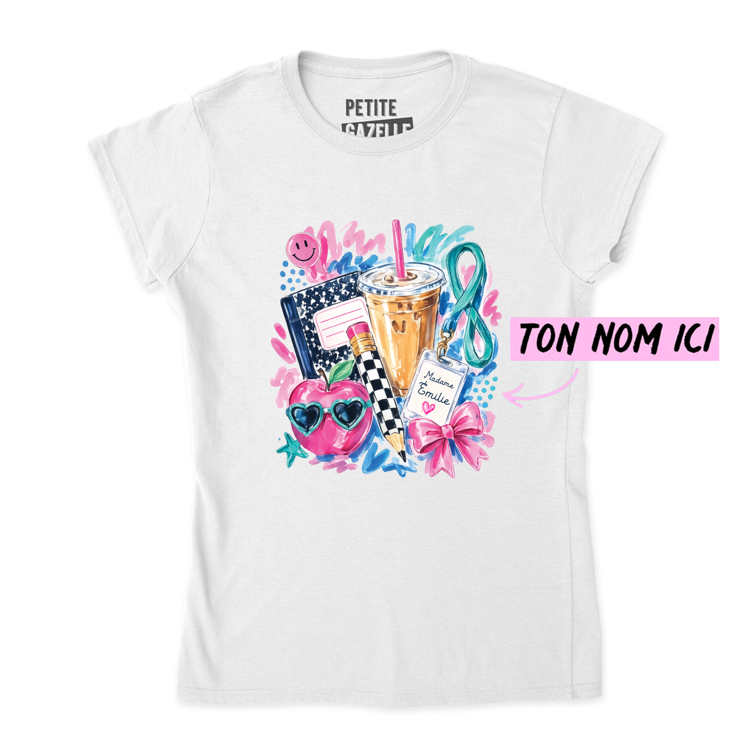TSHIRT AJUSTÉ | Madame Aquarelle Scolaire