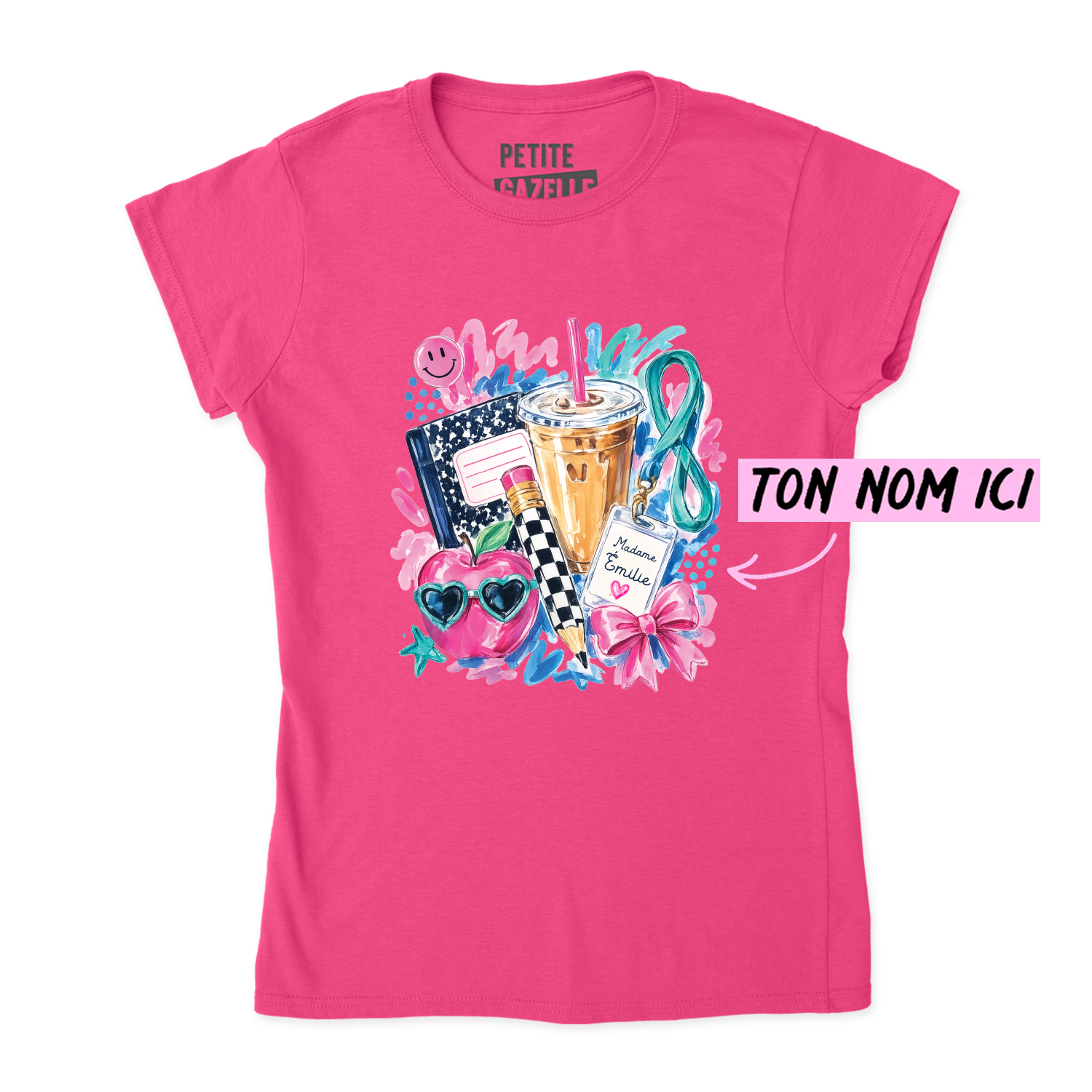 TSHIRT AJUSTÉ | Madame Aquarelle Scolaire