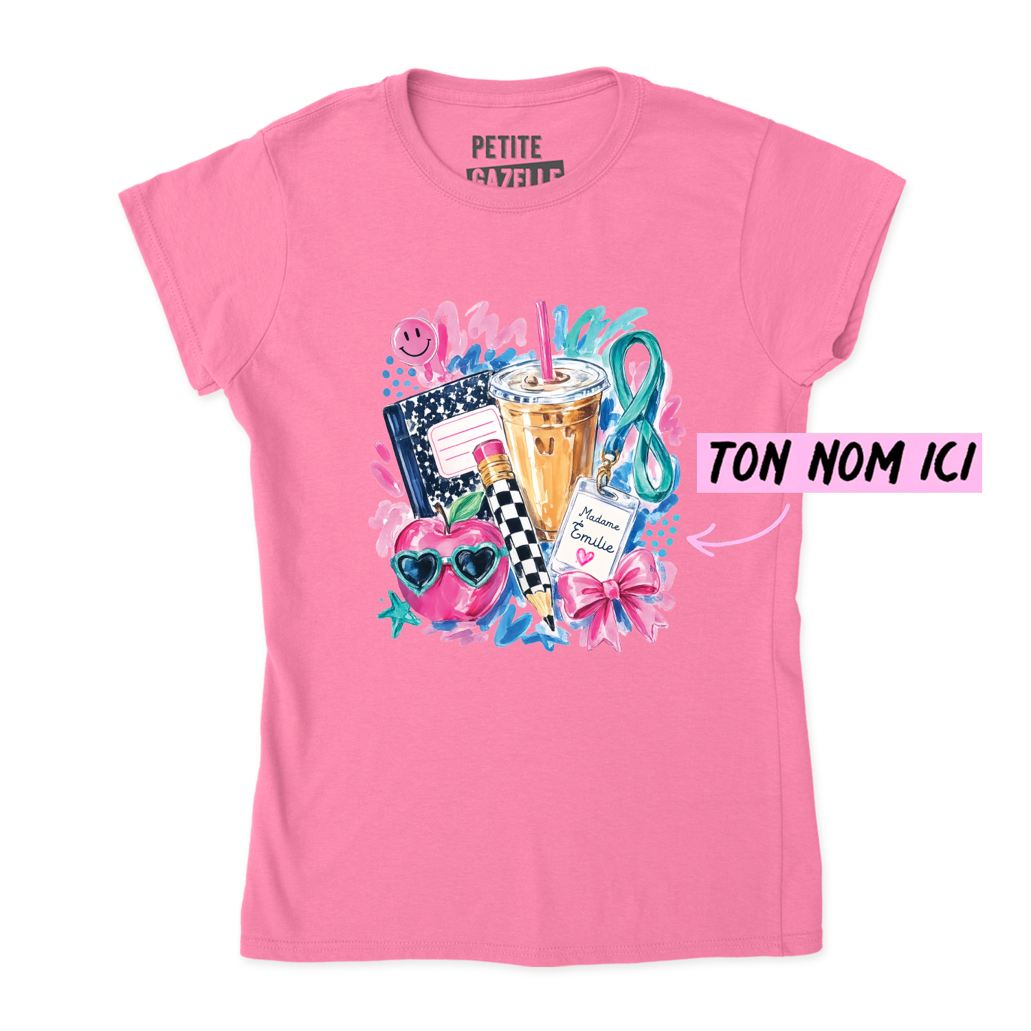 TSHIRT AJUSTÉ | Madame Aquarelle Scolaire