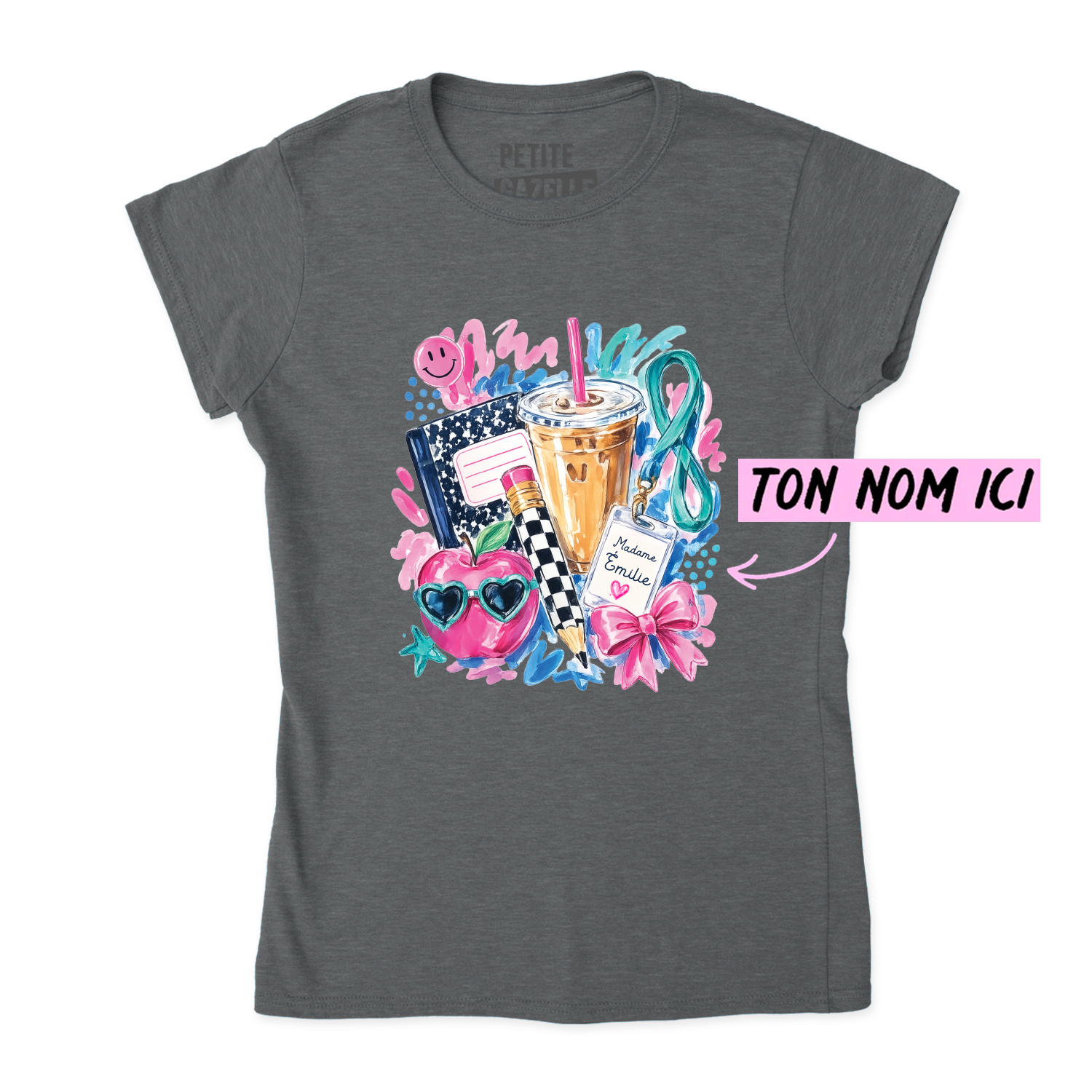 TSHIRT AJUSTÉ | Madame Aquarelle Scolaire