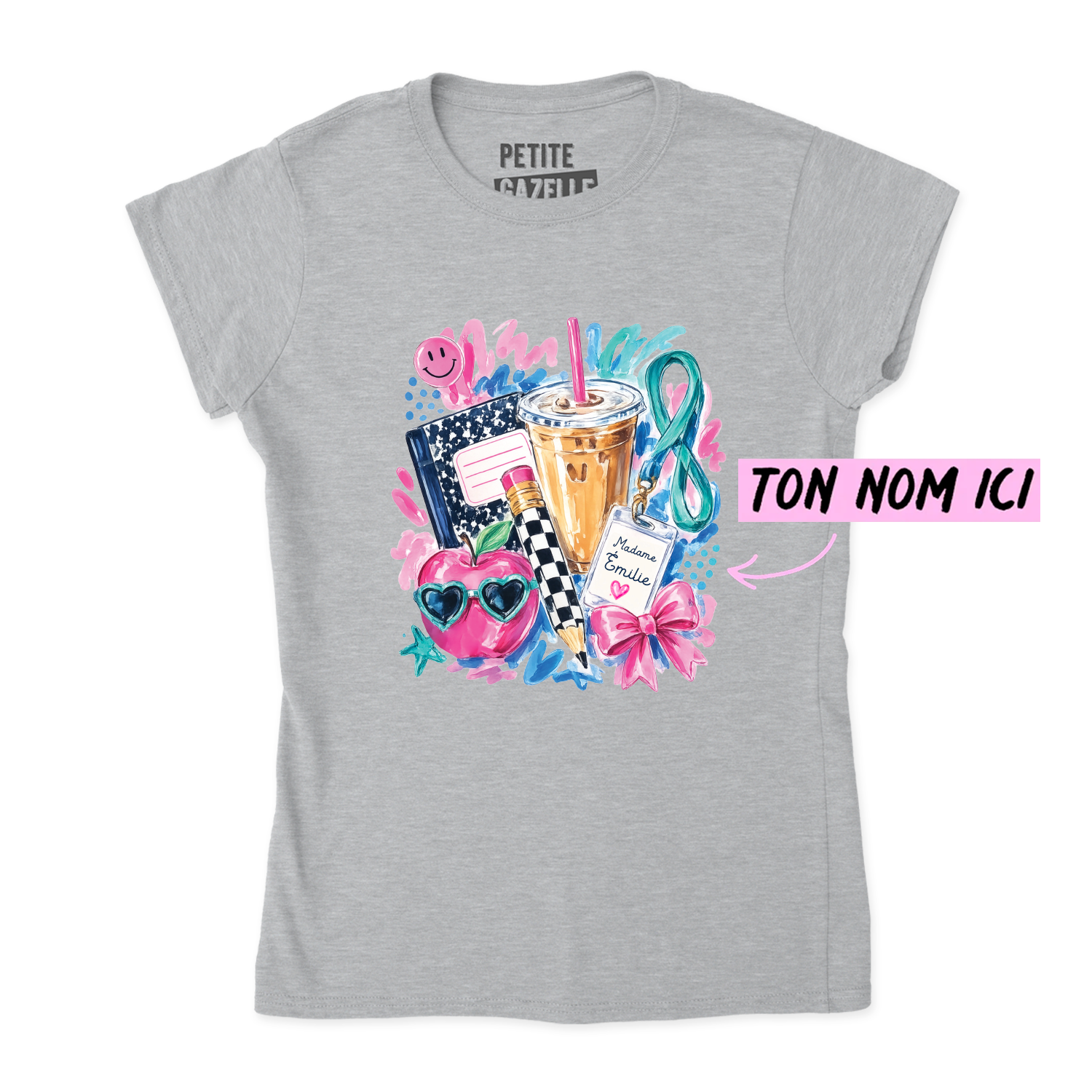 TSHIRT AJUSTÉ | Madame Aquarelle Scolaire