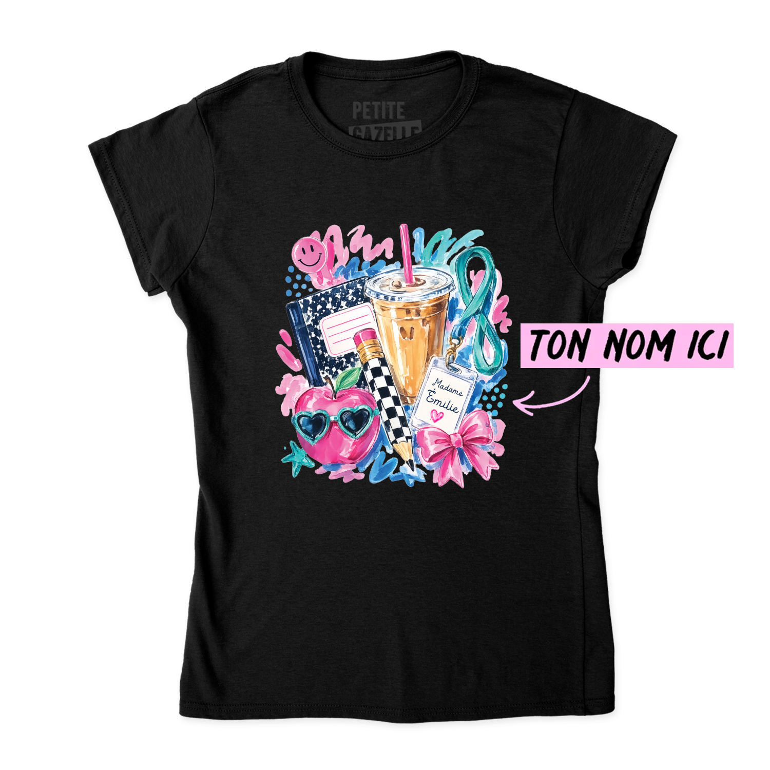TSHIRT AJUSTÉ | Madame Aquarelle Scolaire