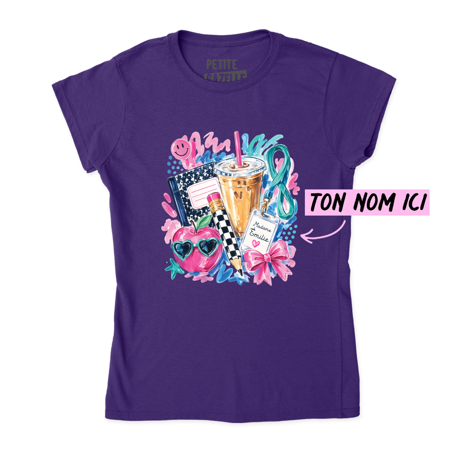 TSHIRT AJUSTÉ | Madame Aquarelle Scolaire