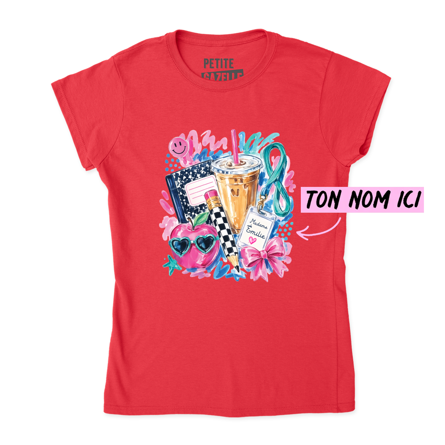TSHIRT AJUSTÉ | Madame Aquarelle Scolaire