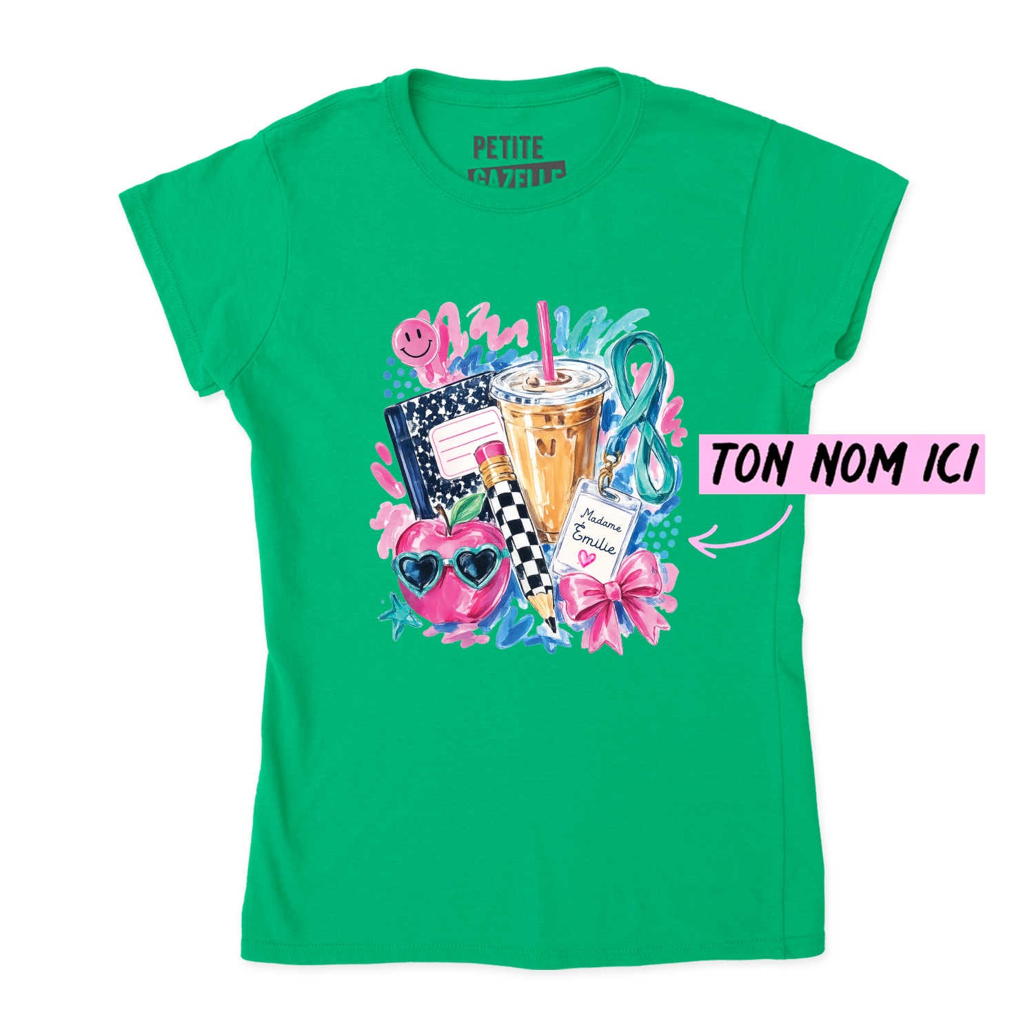 TSHIRT AJUSTÉ | Madame Aquarelle Scolaire