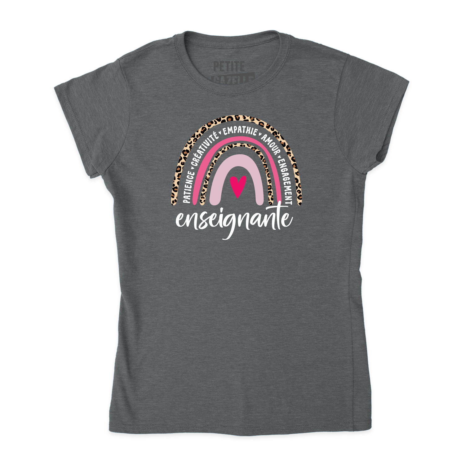 TSHIRT AJUSTÉ | Arc-en-ciel Enseignante