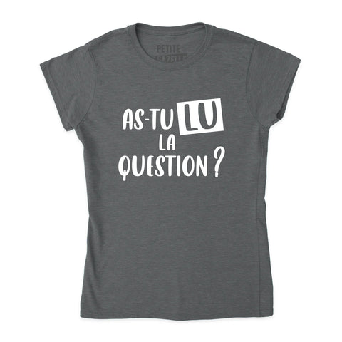 S - TSHIRT AJUSTÉ gris foncé - As-tu lu la question