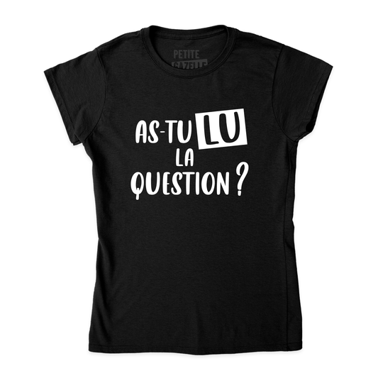 TSHIRT AJUSTÉ | As - tu lu la question ? - T-Shirt coupe ajustée - Petite Gazelle Atelier