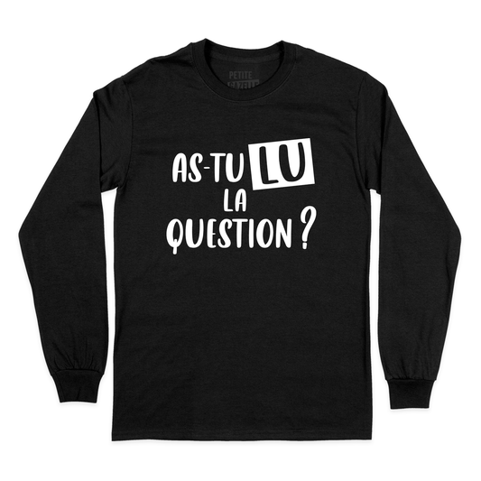 T - SHIRT À MANCHES LONGUES | As - tu lu la question ? - T-Shirt à manches longues - Petite Gazelle Atelier