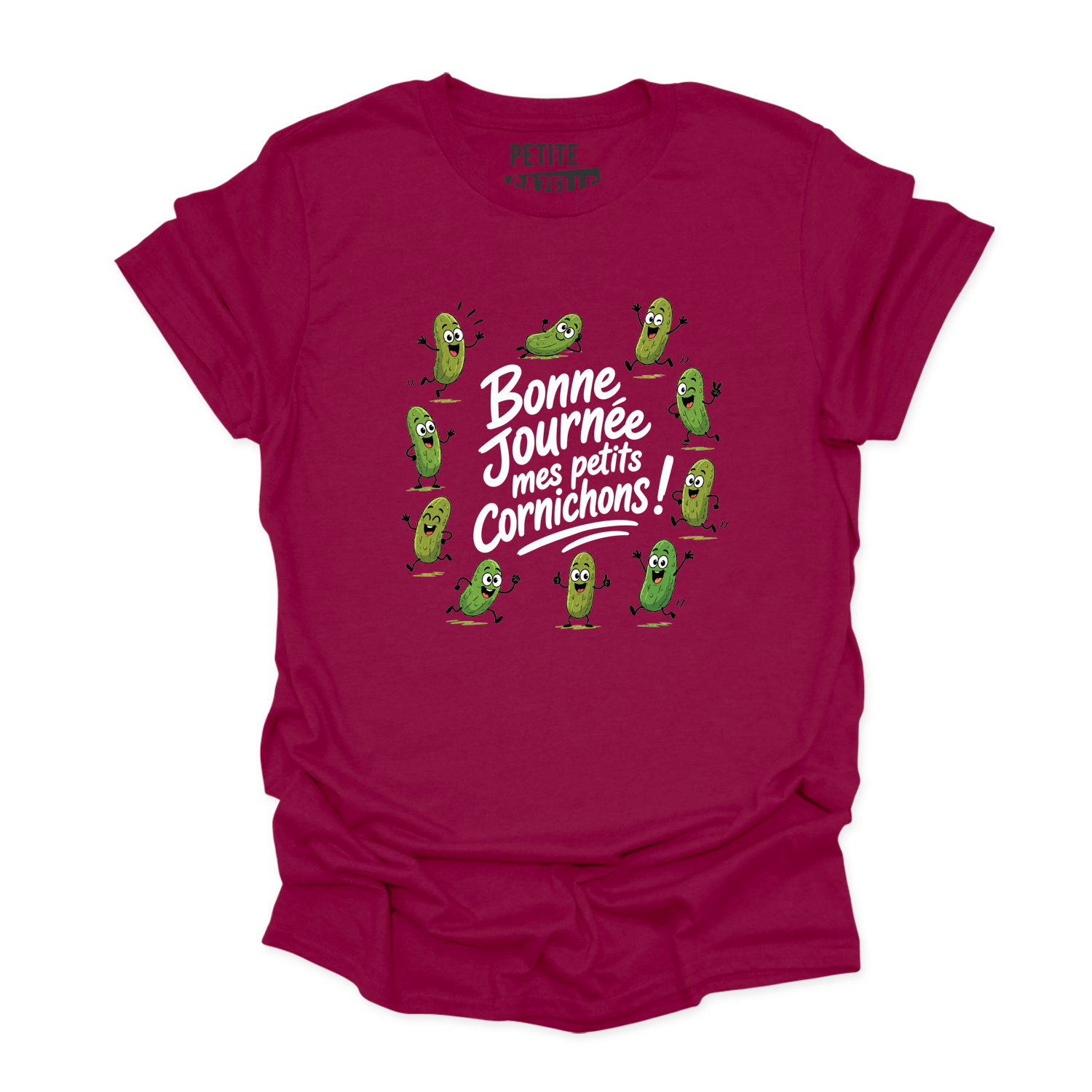 T-SHIRT COL ROND | Bonne journée mes petits cornichons