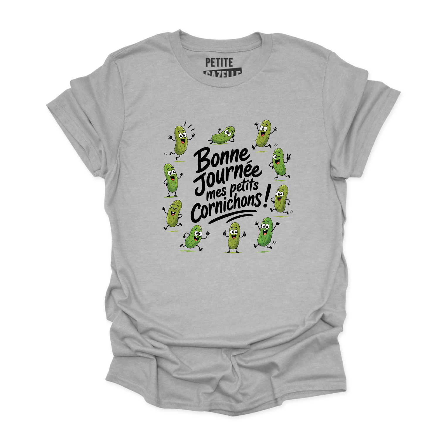 T-SHIRT COL ROND | Bonne journée mes petits cornichons