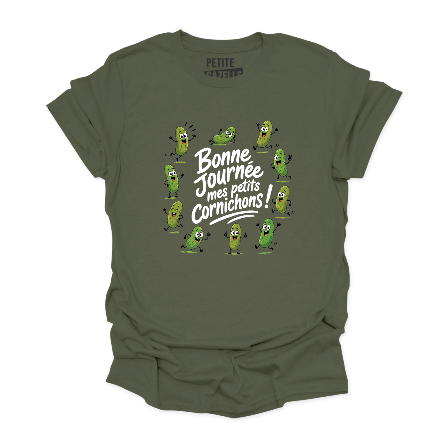 T-SHIRT COL ROND | Bonne journée mes petits cornichons