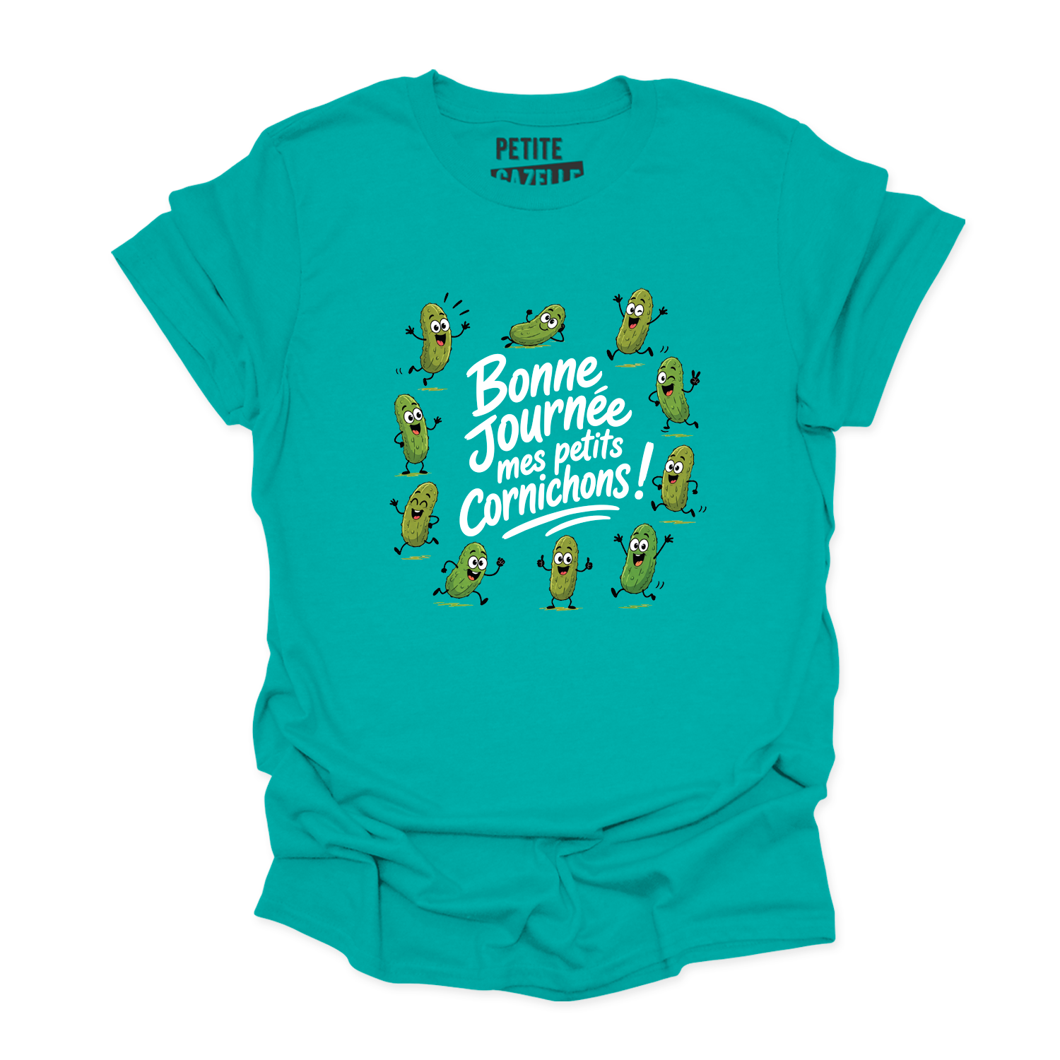 T-SHIRT COL ROND | Bonne journée mes petits cornichons