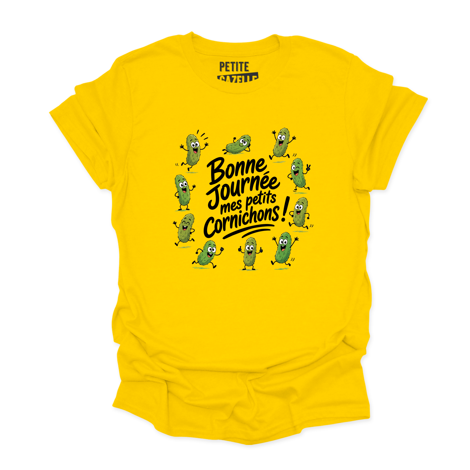 T-SHIRT COL ROND | Bonne journée mes petits cornichons