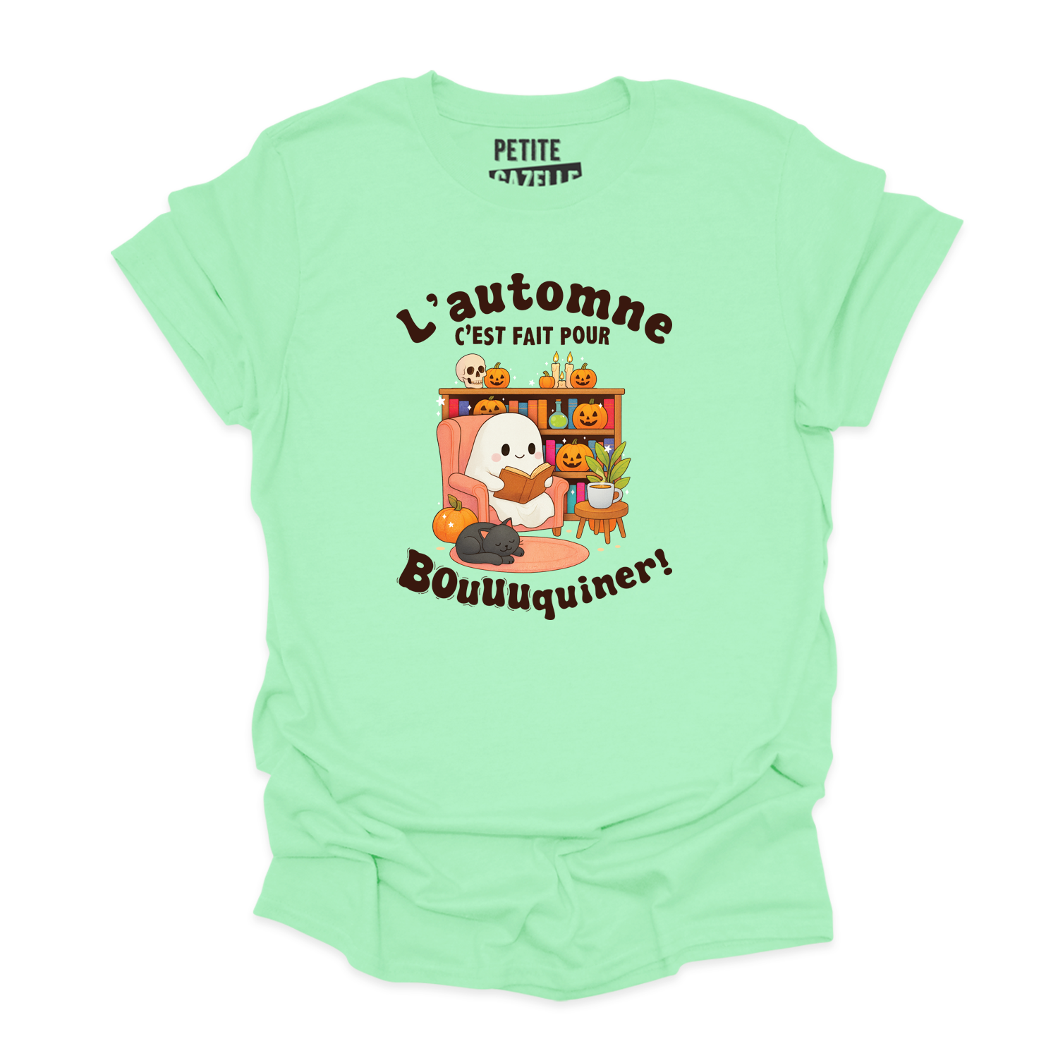 T-SHIRT COL ROND | L'automne c'est fait pour bouquiner !