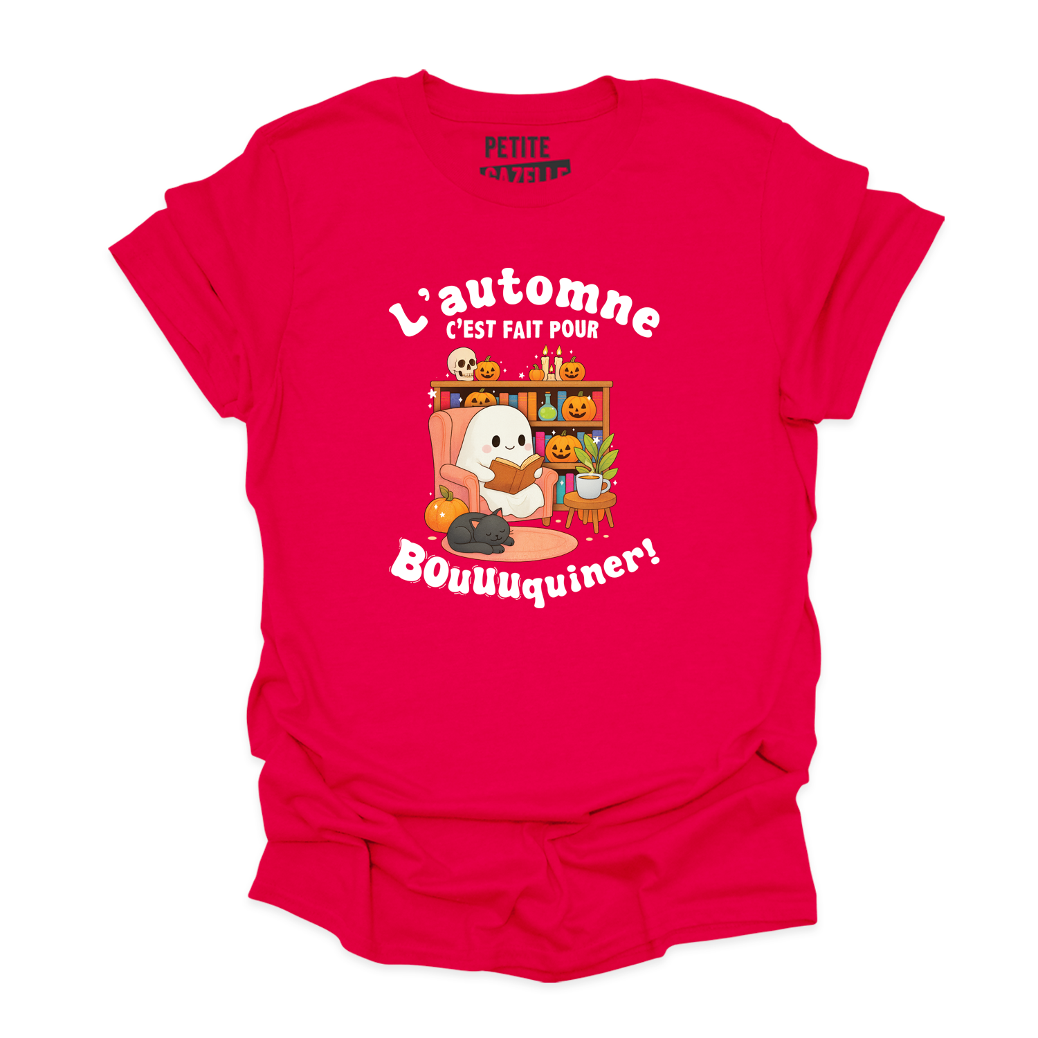 T-SHIRT COL ROND | L'automne c'est fait pour bouquiner !