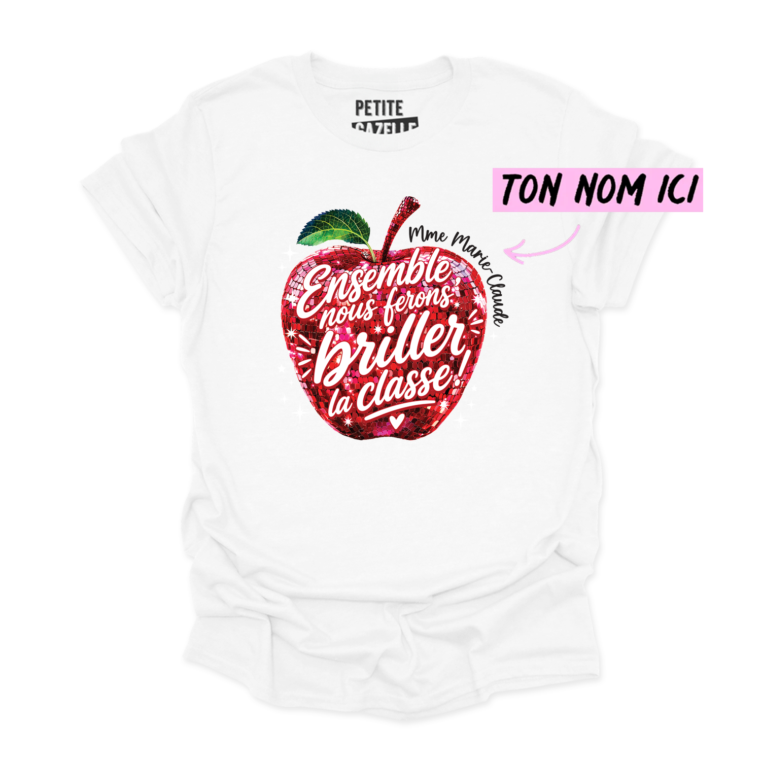 T-SHIRT COL ROND | Madame Pomme Disco