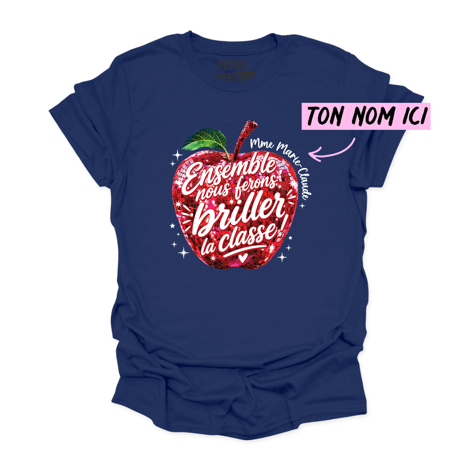 T-SHIRT COL ROND | Madame Pomme Disco