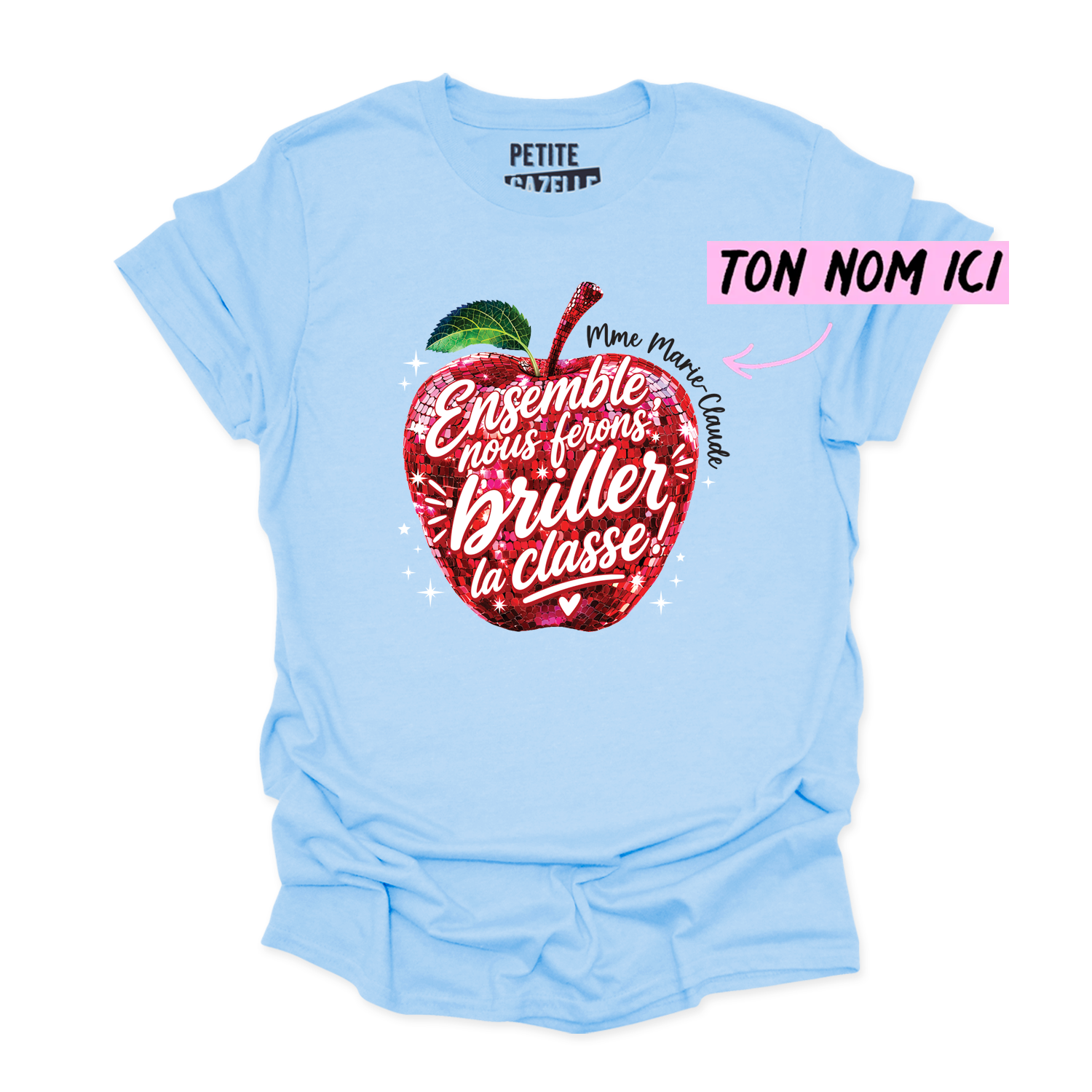 T-SHIRT COL ROND | Madame Pomme Disco