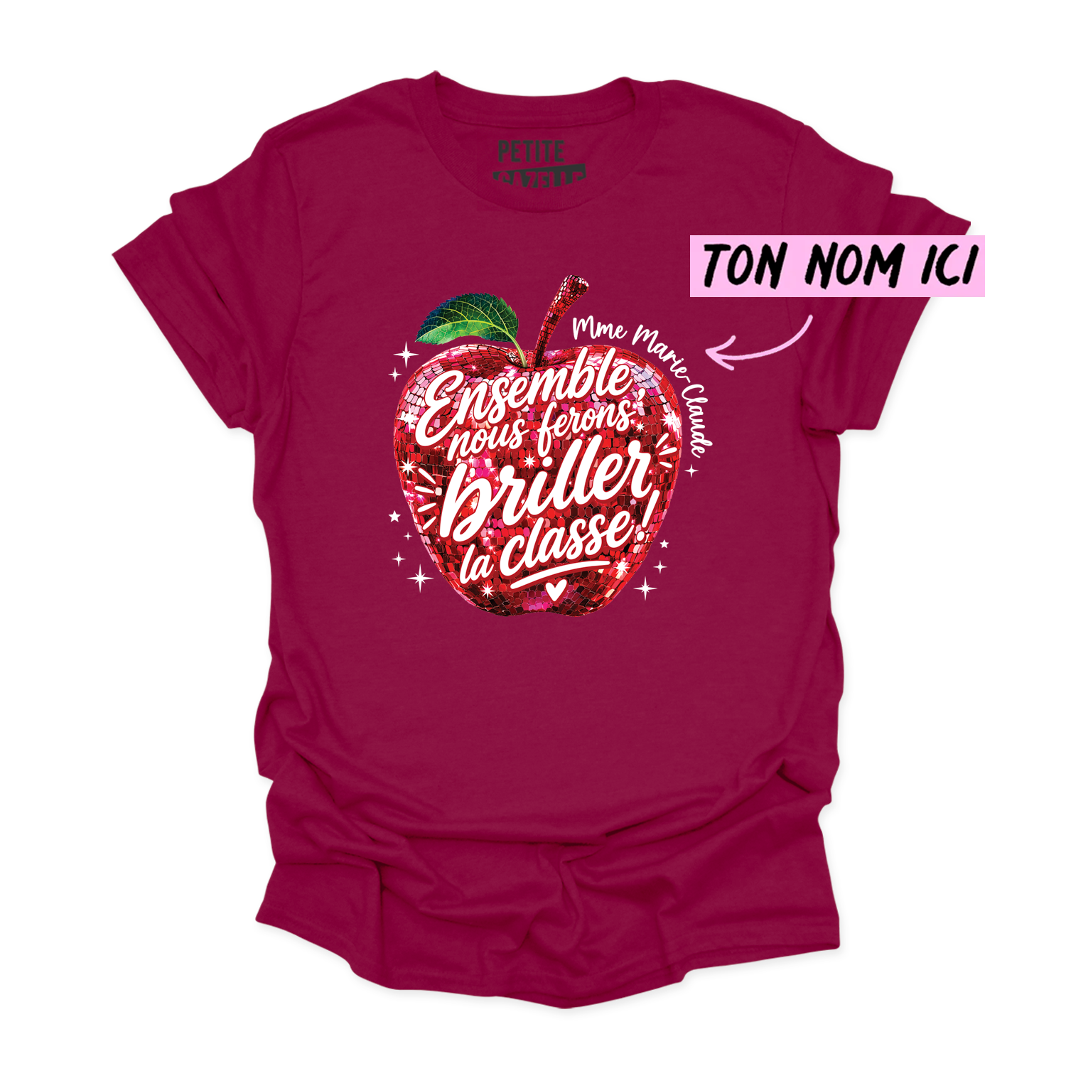 T-SHIRT COL ROND | Madame Pomme Disco