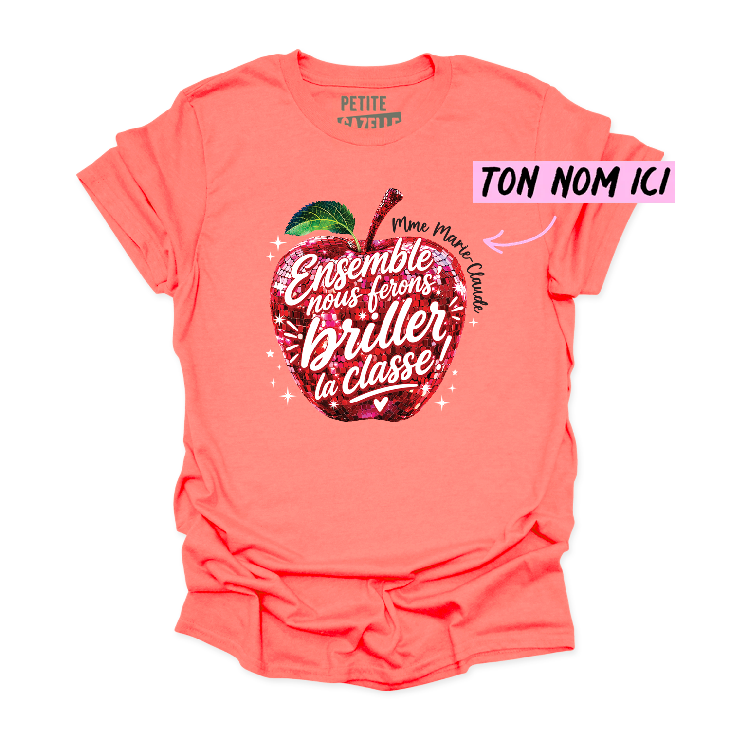 T-SHIRT COL ROND | Madame Pomme Disco