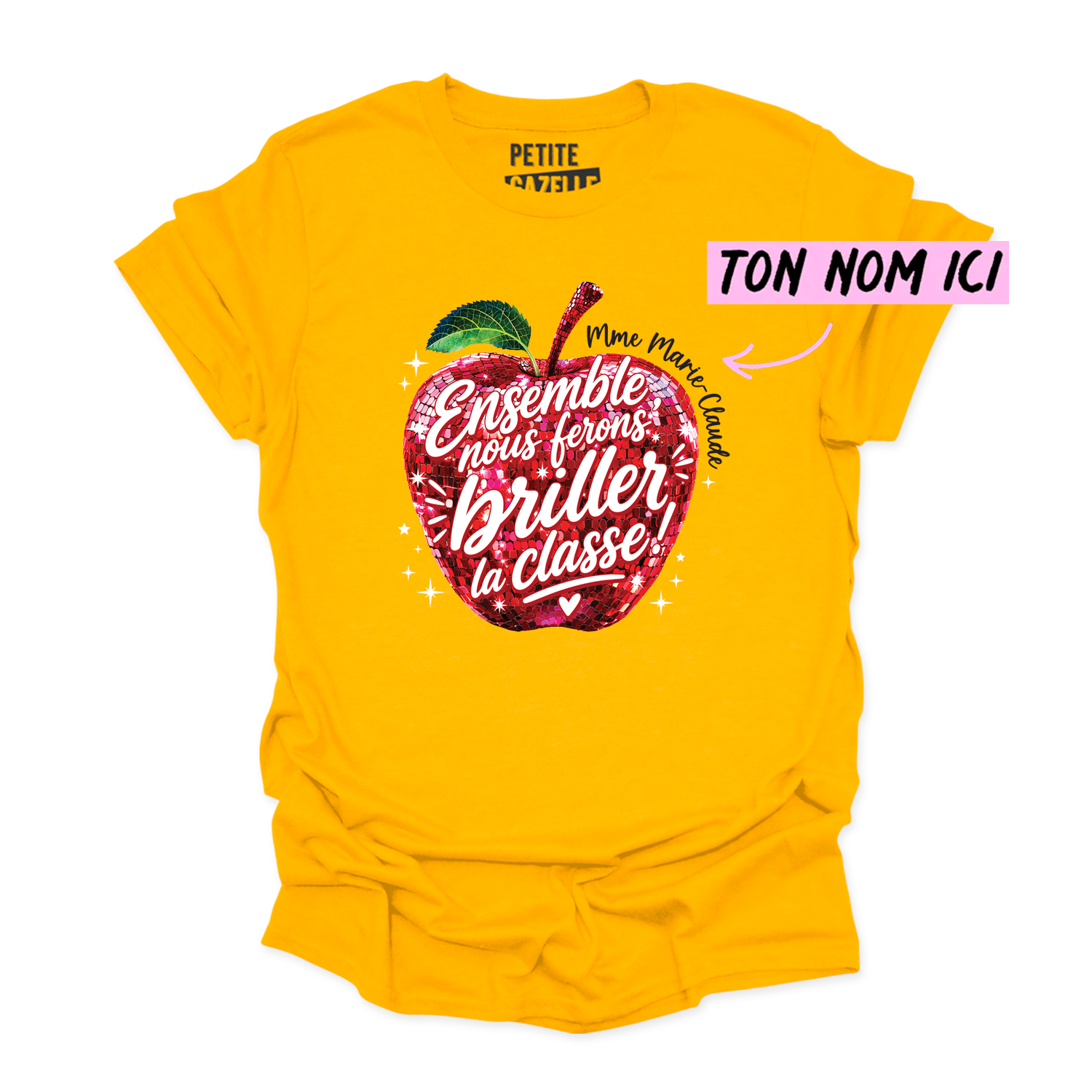 T-SHIRT COL ROND | Madame Pomme Disco