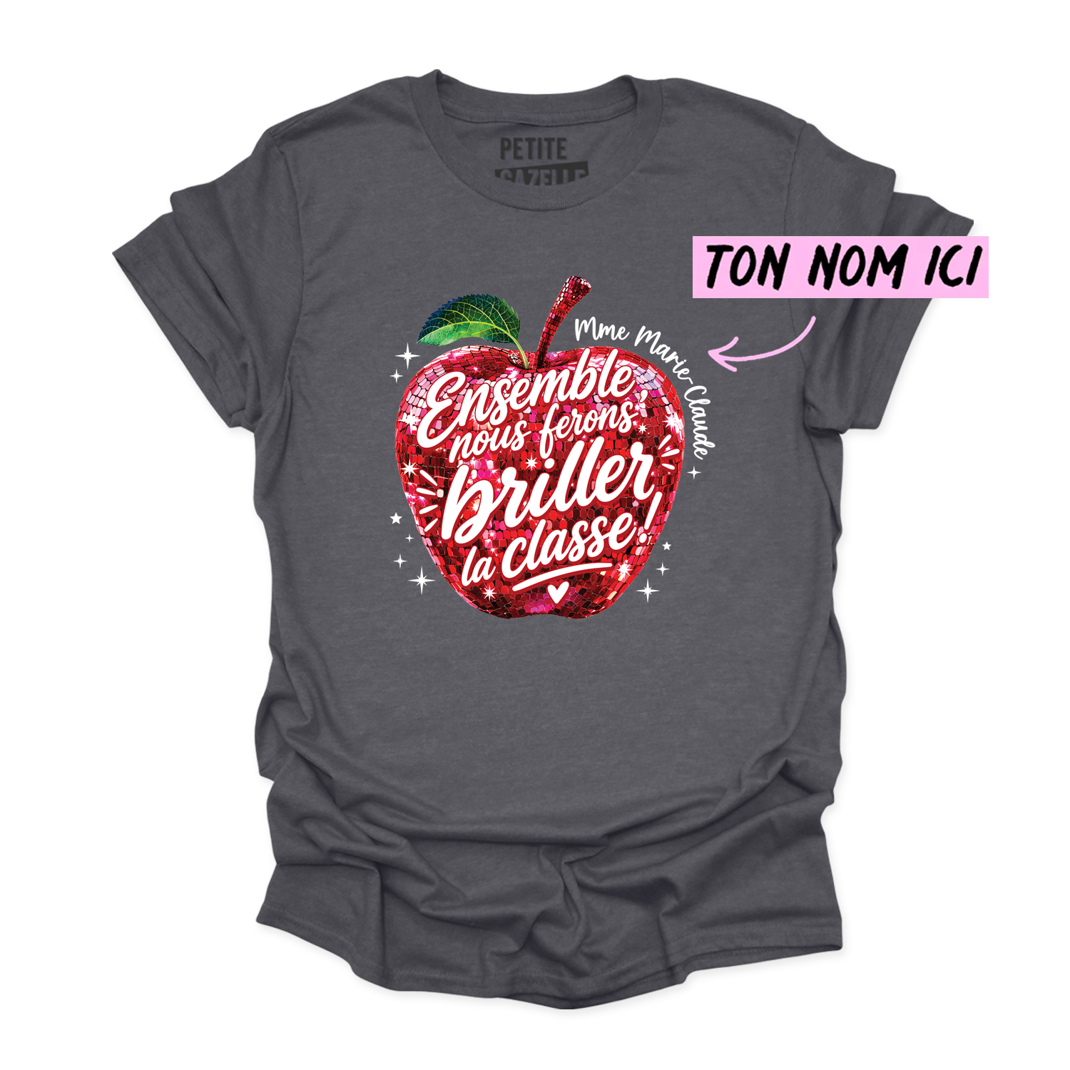 T-SHIRT COL ROND | Madame Pomme Disco