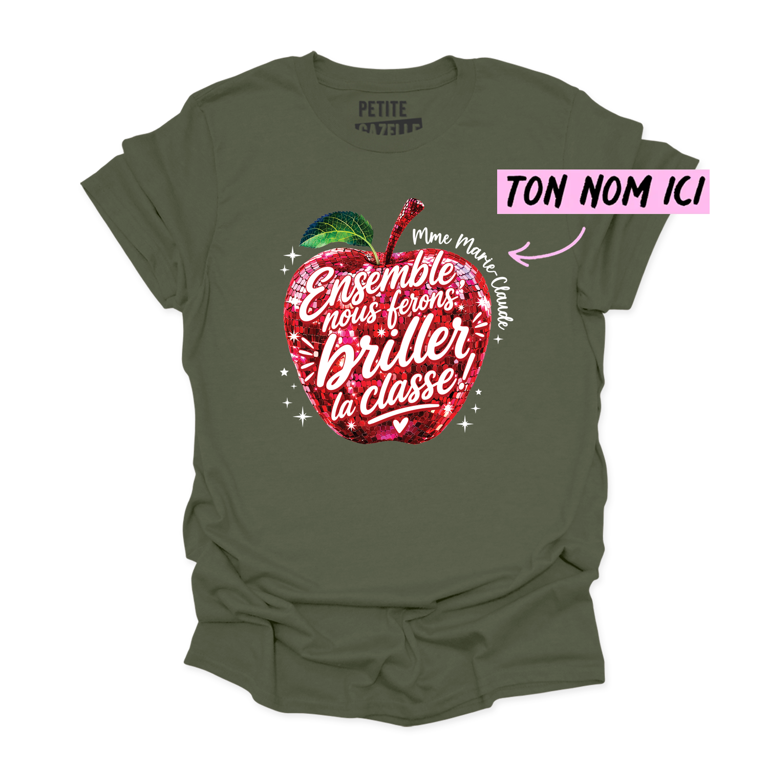 T-SHIRT COL ROND | Madame Pomme Disco