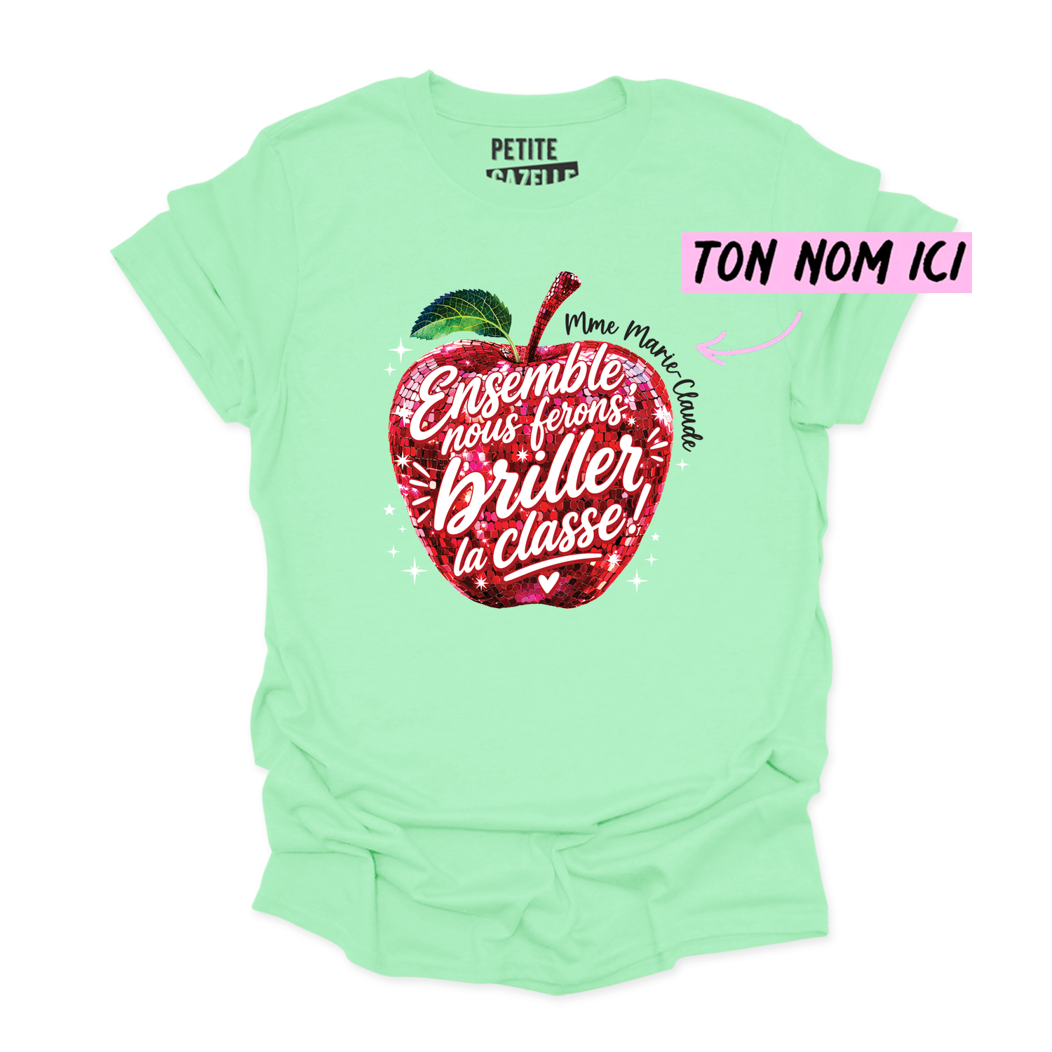 T-SHIRT COL ROND | Madame Pomme Disco
