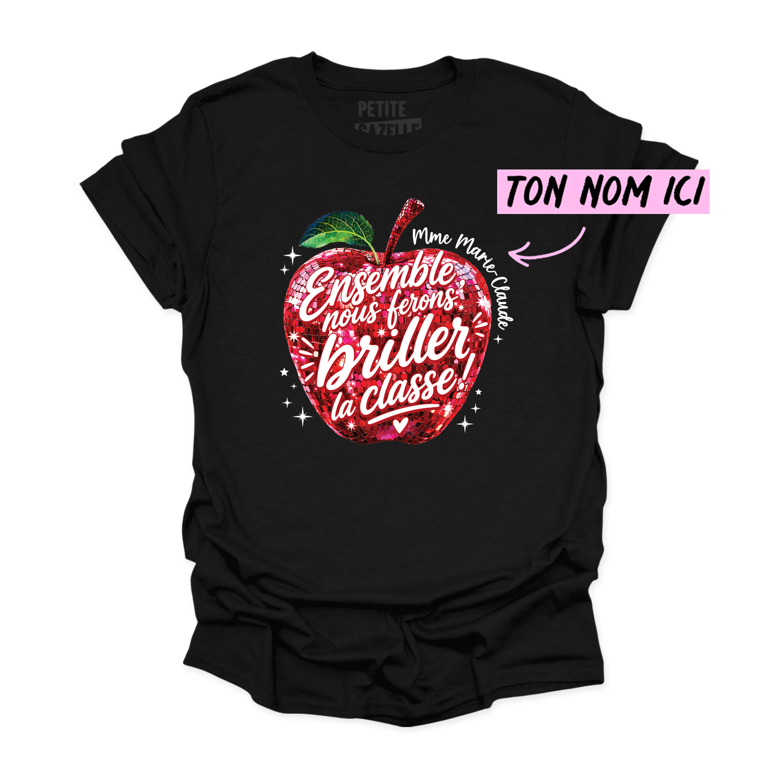 T-SHIRT COL ROND | Madame Pomme Disco