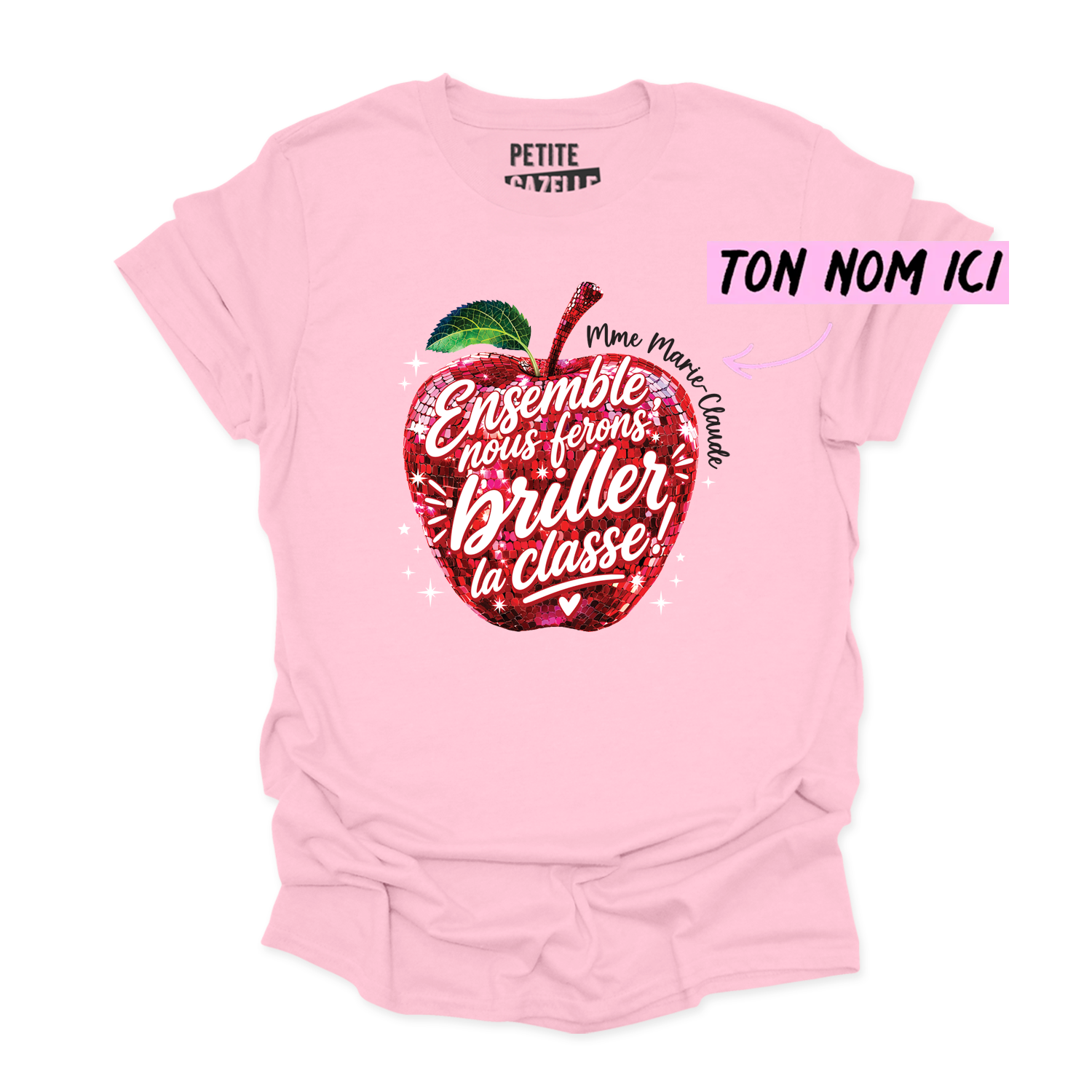 T-SHIRT COL ROND | Madame Pomme Disco