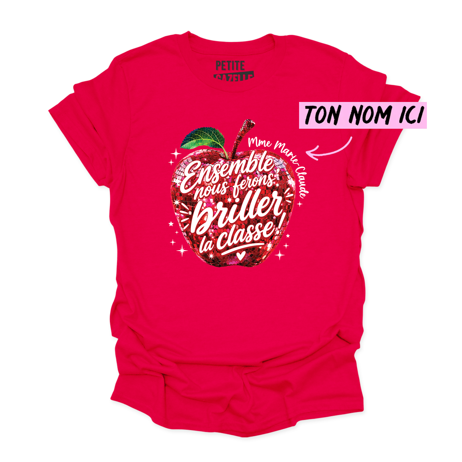 T-SHIRT COL ROND | Madame Pomme Disco