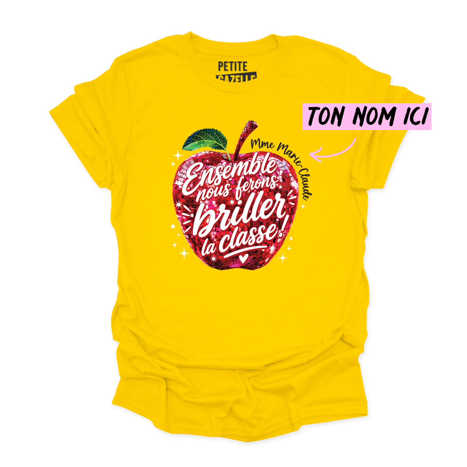 T-SHIRT COL ROND | Madame Pomme Disco
