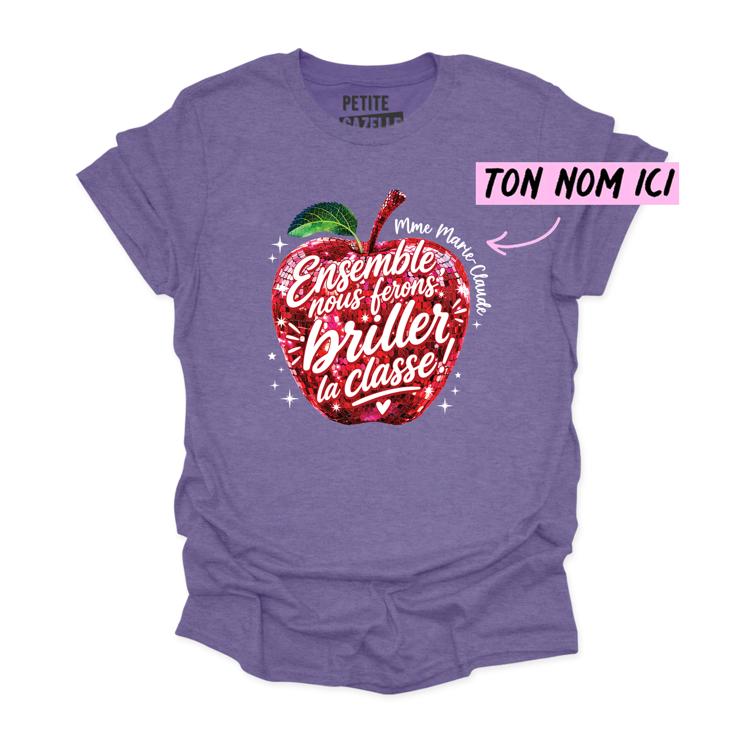 T-SHIRT COL ROND | Madame Pomme Disco