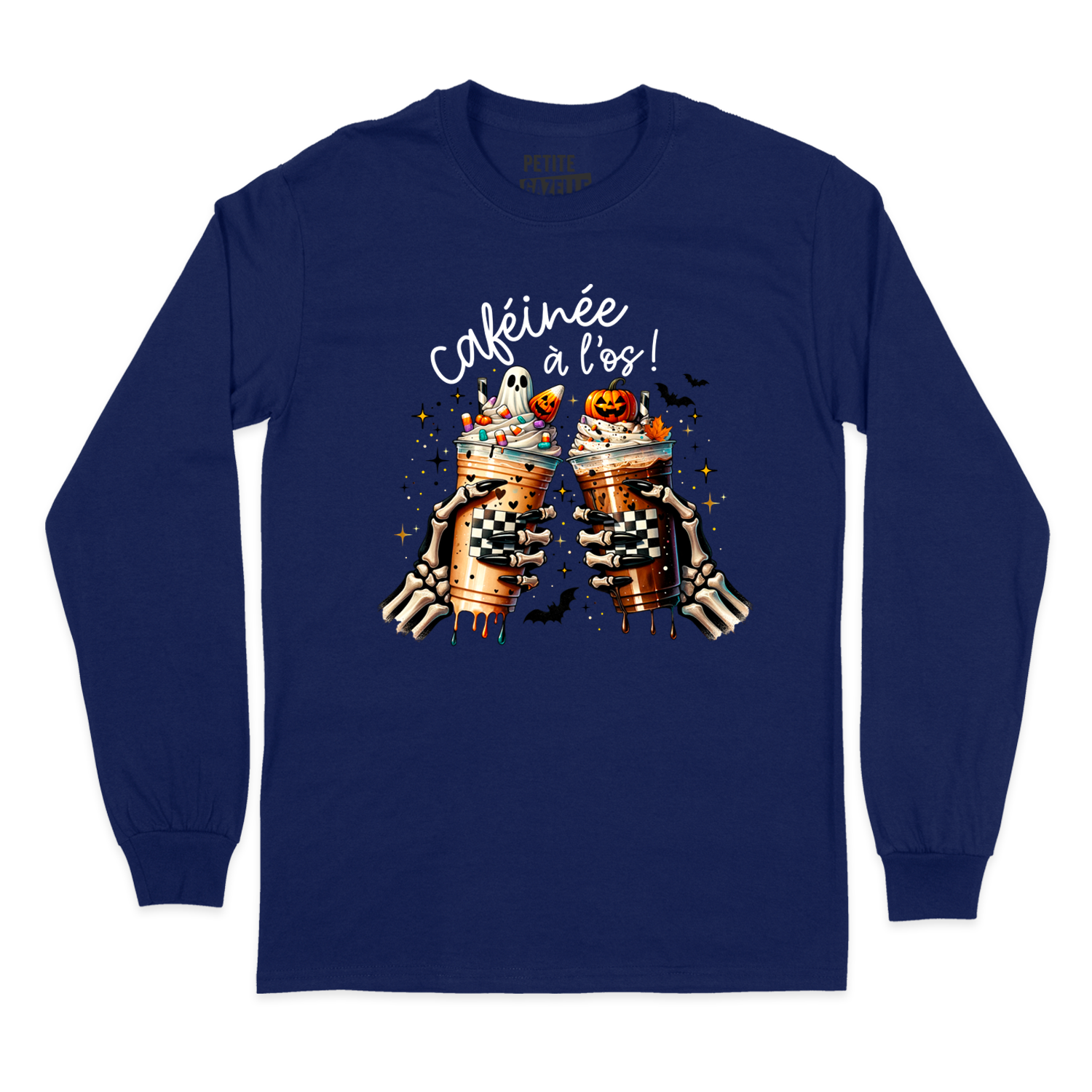 T-SHIRT À MANCHES LONGUES | Caféinée à l'os