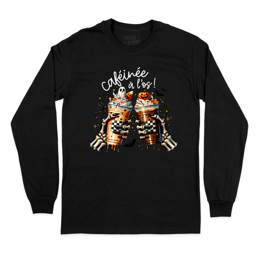 T-SHIRT À MANCHES LONGUES | Caféinée à l'os