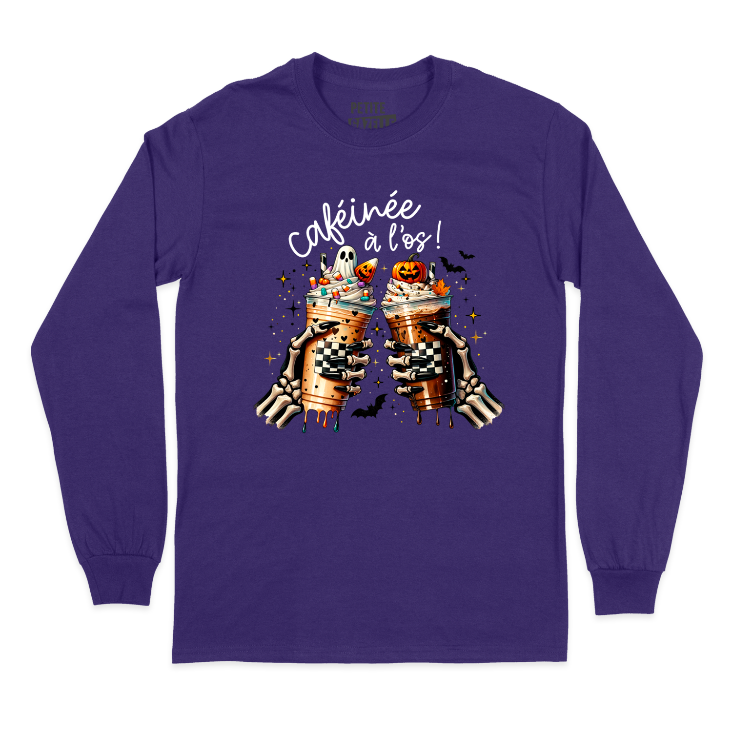 T-SHIRT À MANCHES LONGUES | Caféinée à l'os