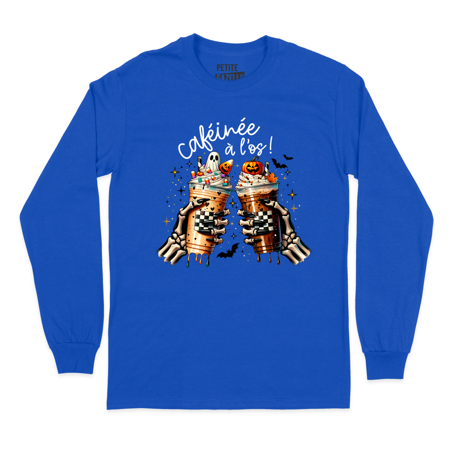 T-SHIRT À MANCHES LONGUES | Caféinée à l'os