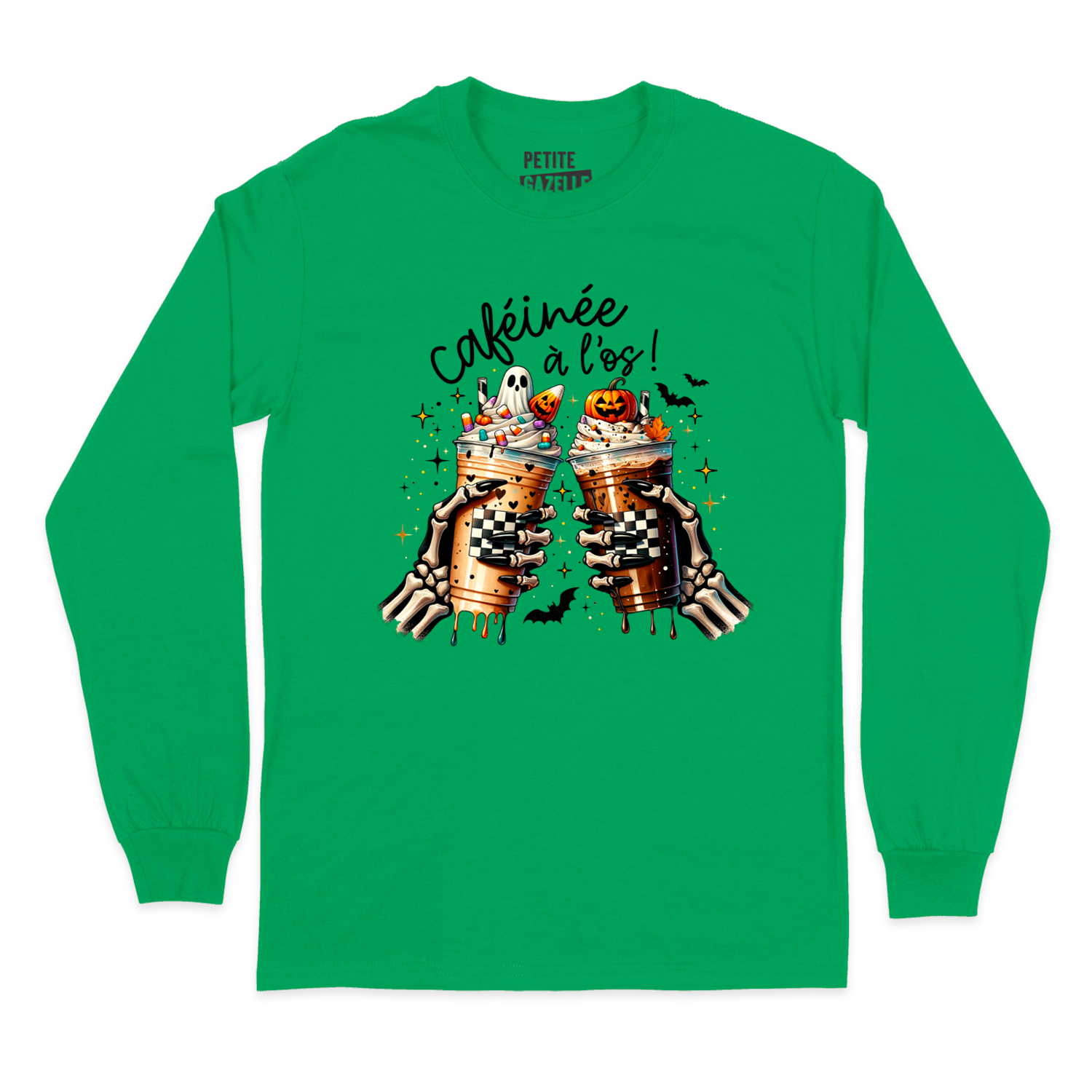 T-SHIRT À MANCHES LONGUES | Caféinée à l'os