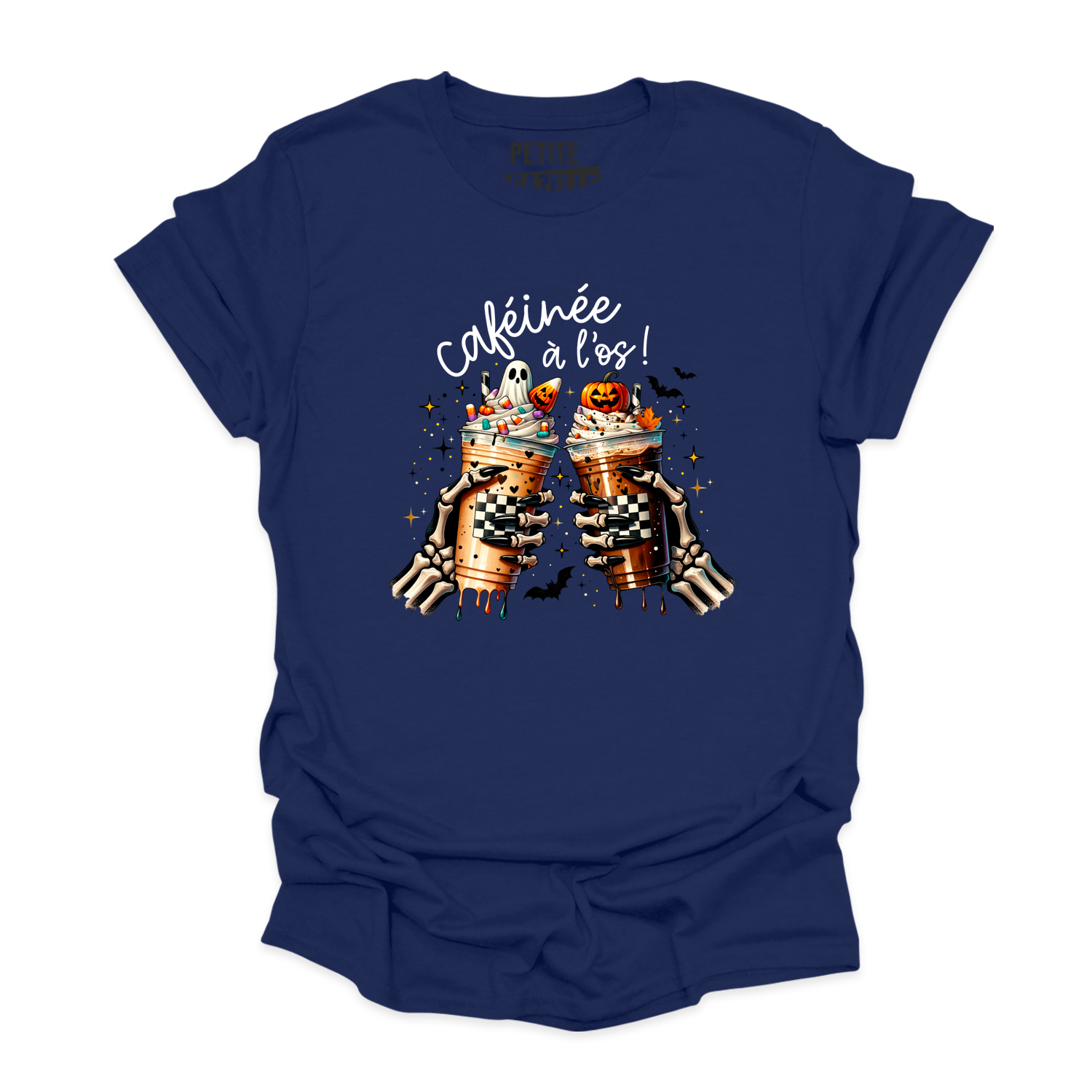 T-SHIRT COL ROND | Caféinée à l'os