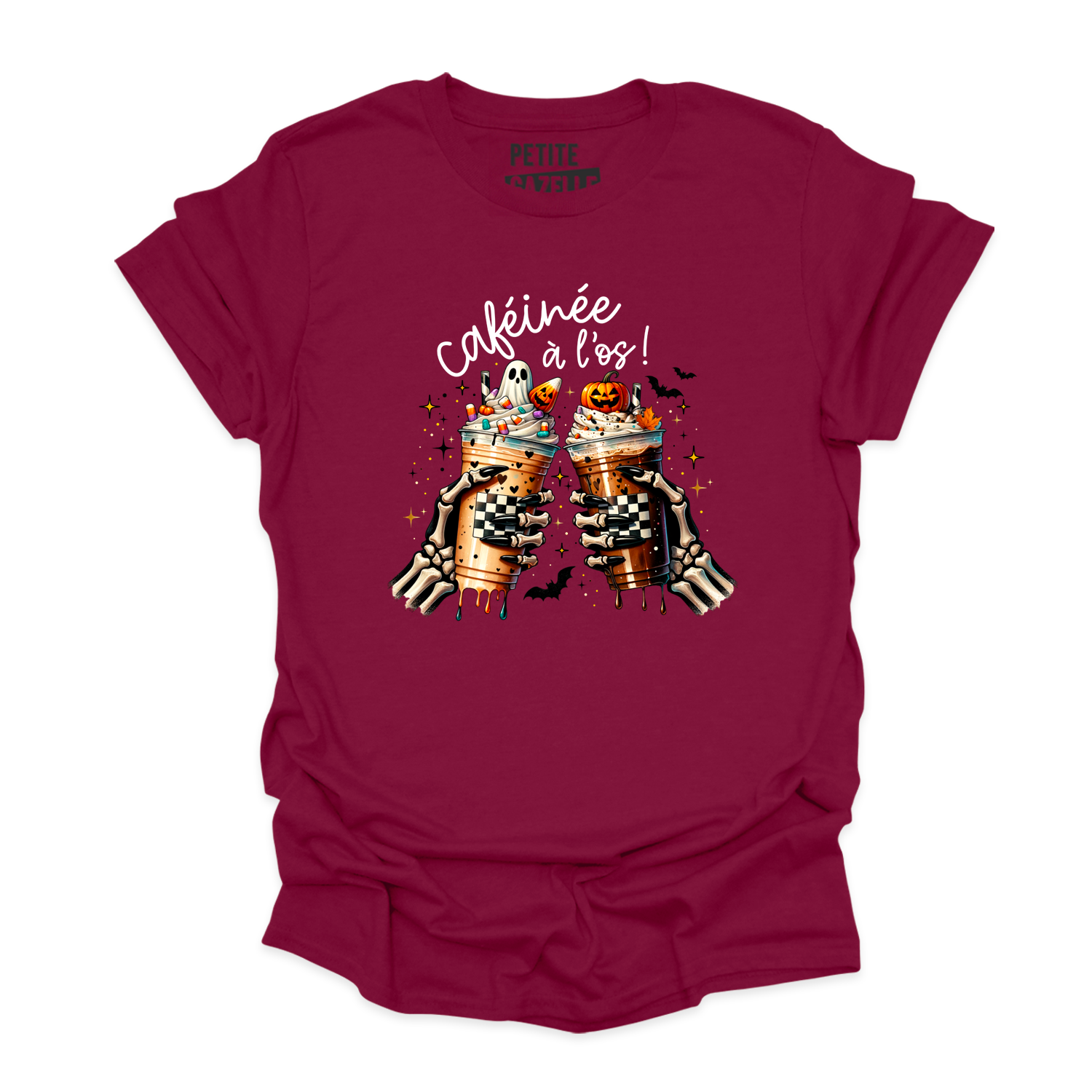 T-SHIRT COL ROND | Caféinée à l'os