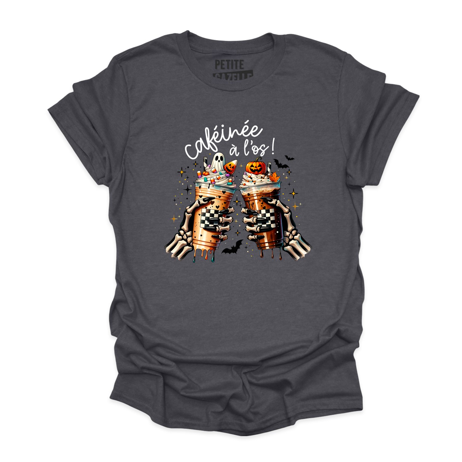 T-SHIRT COL ROND | Caféinée à l'os