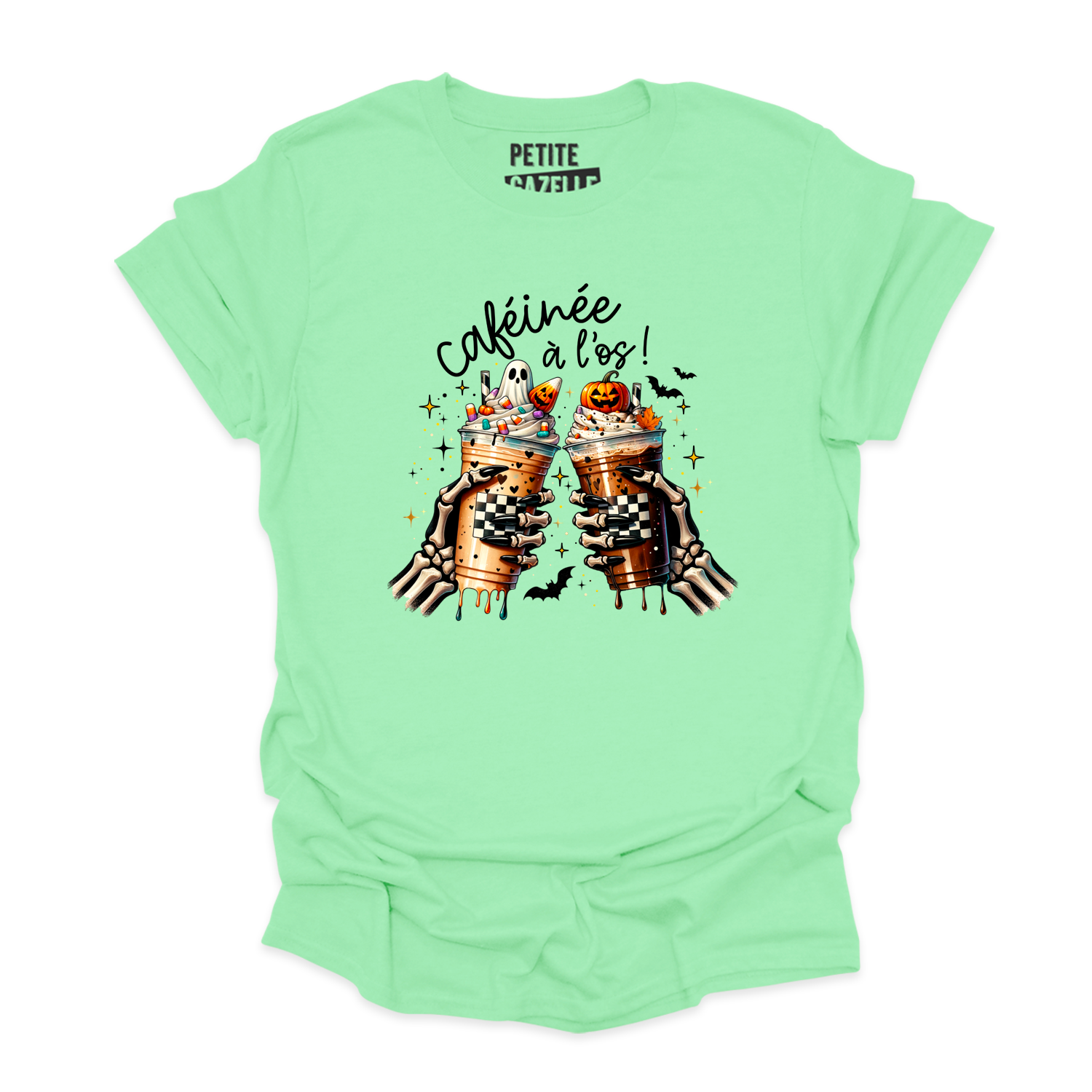 T-SHIRT COL ROND | Caféinée à l'os