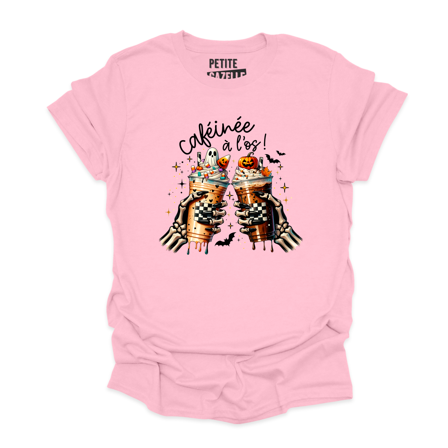 T-SHIRT COL ROND | Caféinée à l'os