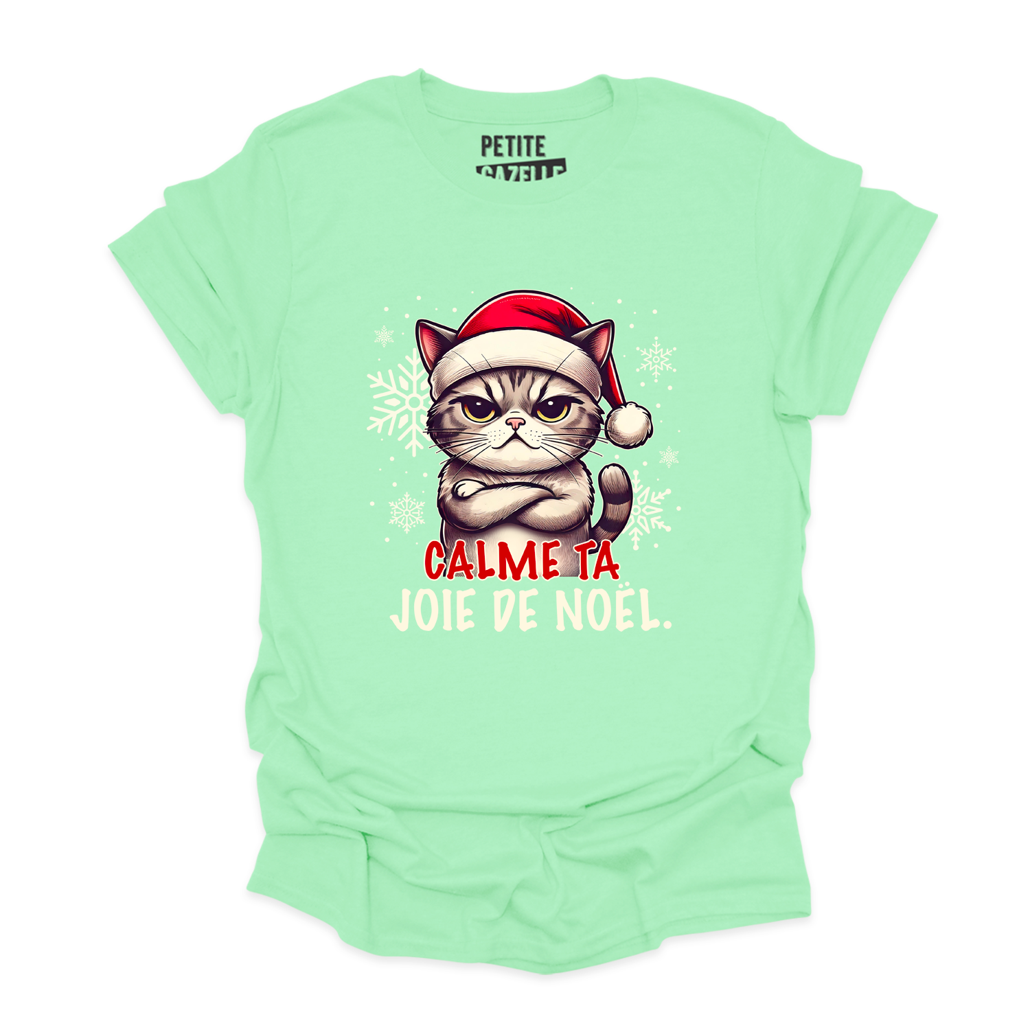 T-SHIRT COL ROND | Calme ta joie de Noël