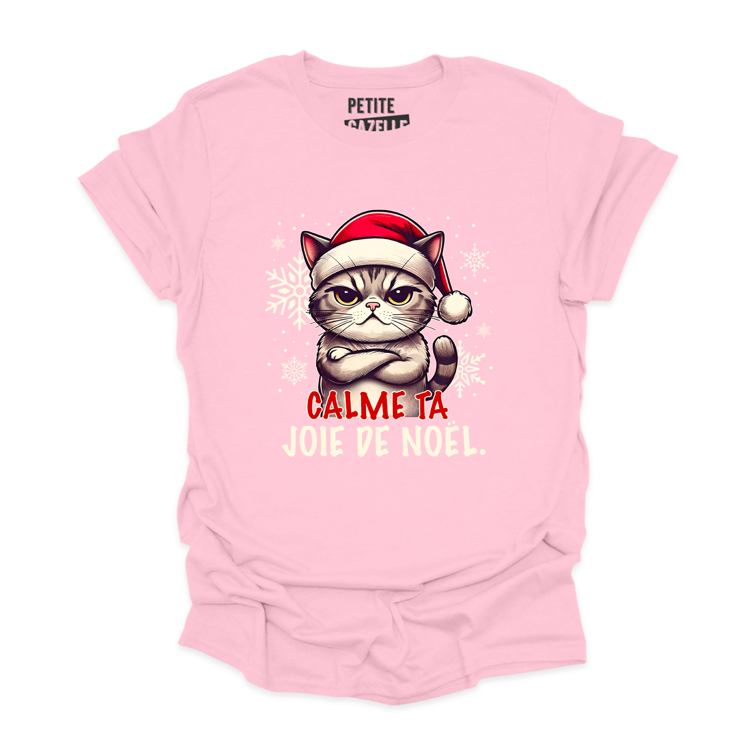 T-SHIRT COL ROND | Calme ta joie de Noël