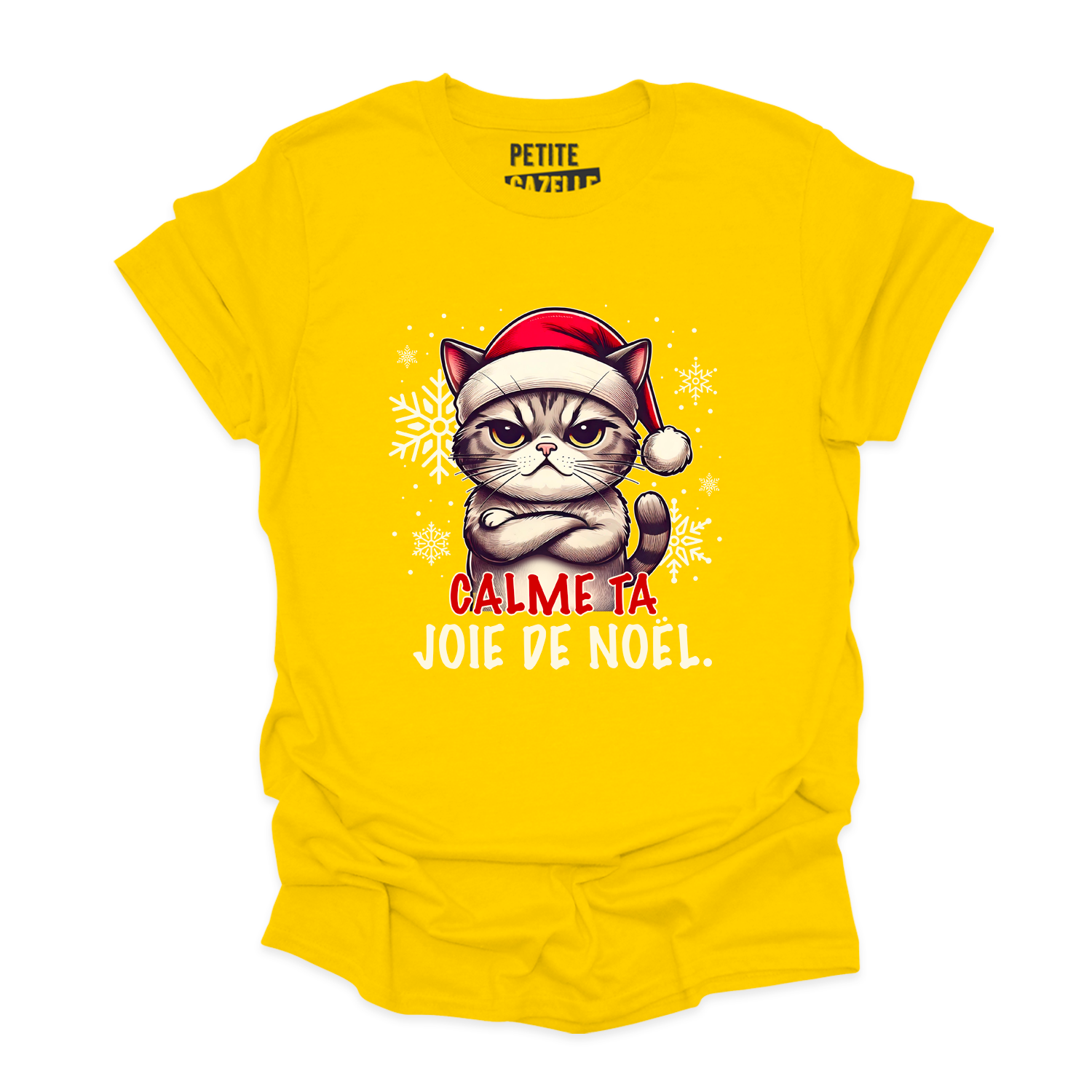 T-SHIRT COL ROND | Calme ta joie de Noël