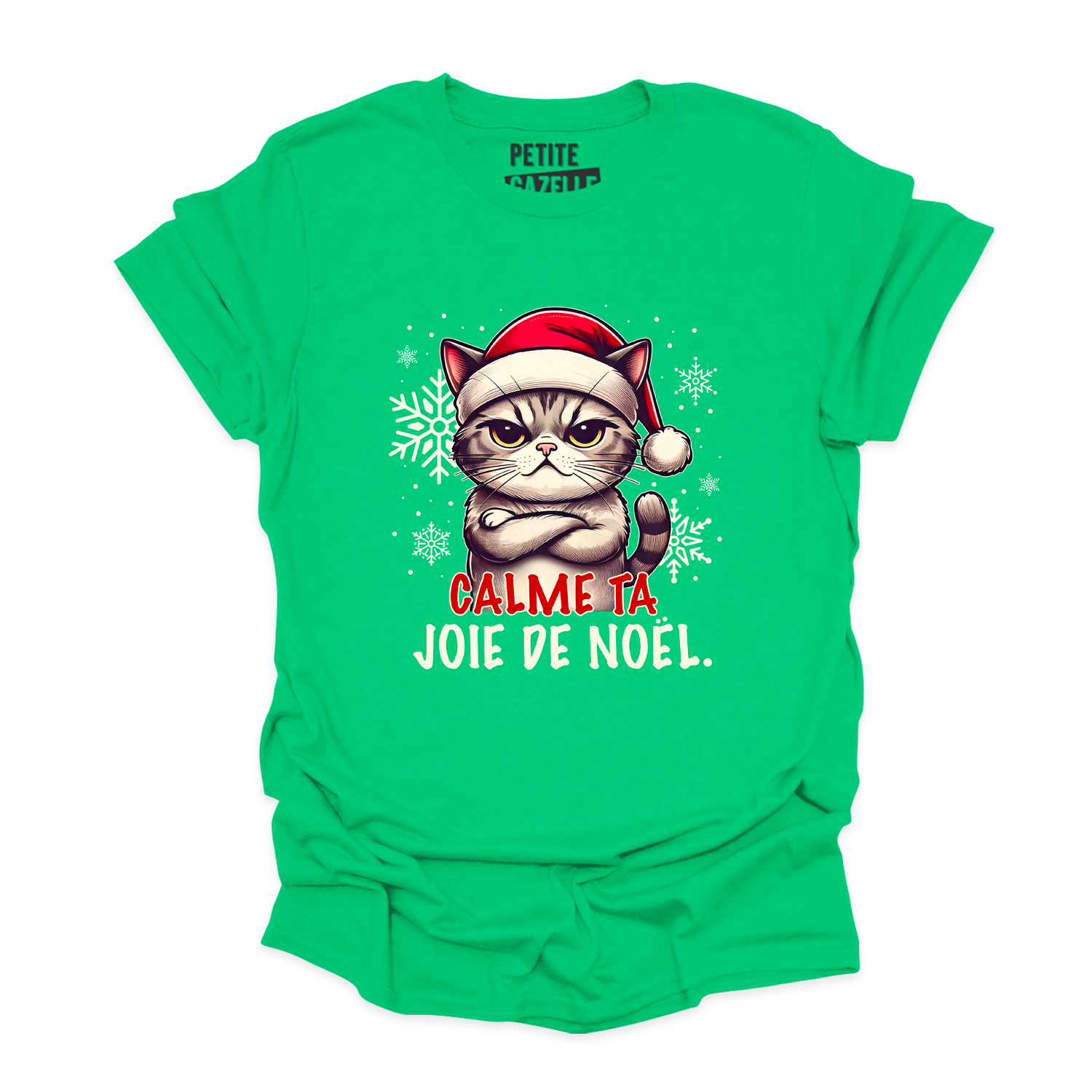 T-SHIRT COL ROND | Calme ta joie de Noël