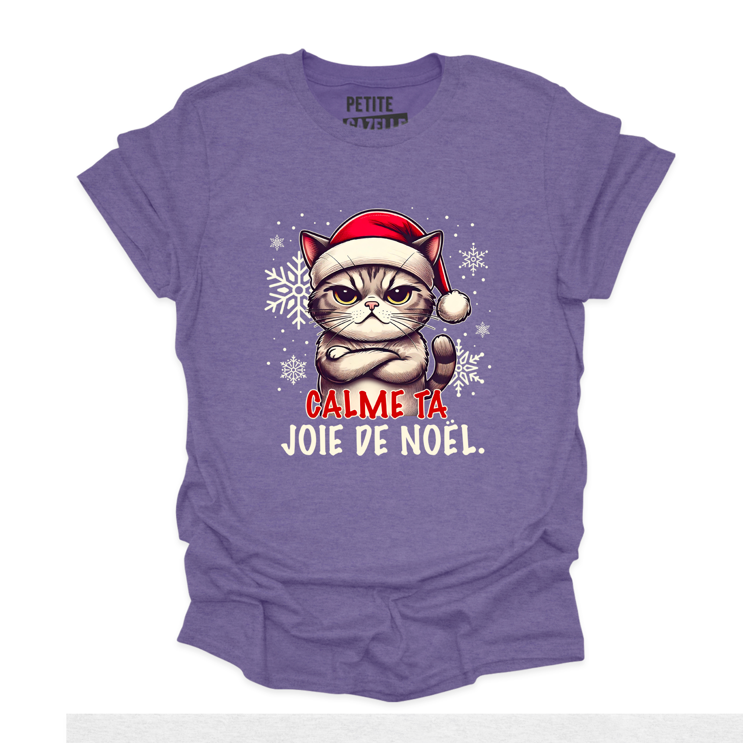 T-SHIRT COL ROND | Calme ta joie de Noël